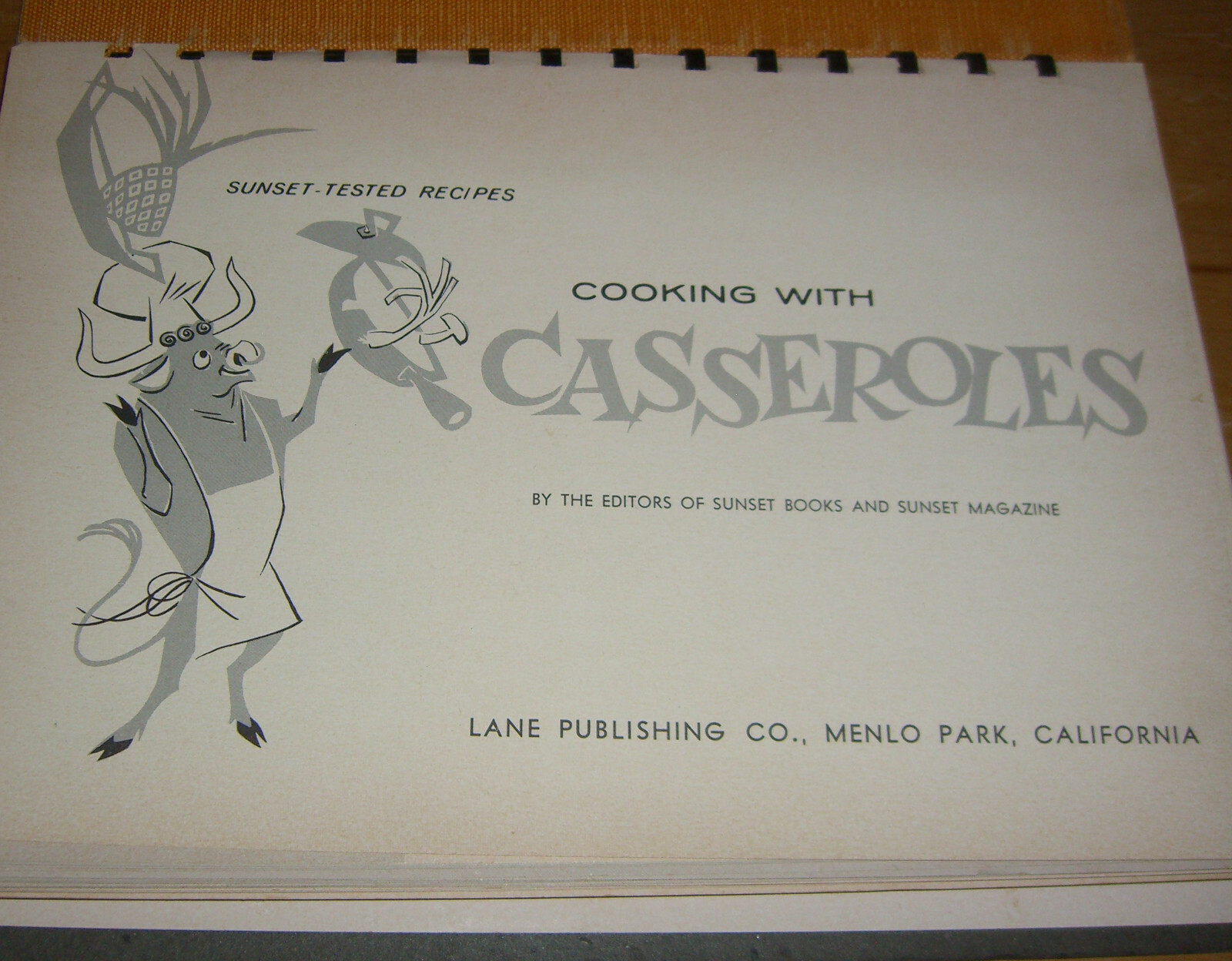 Cooking With Casseroles Cookbook by Sunset Magazine HC 1959