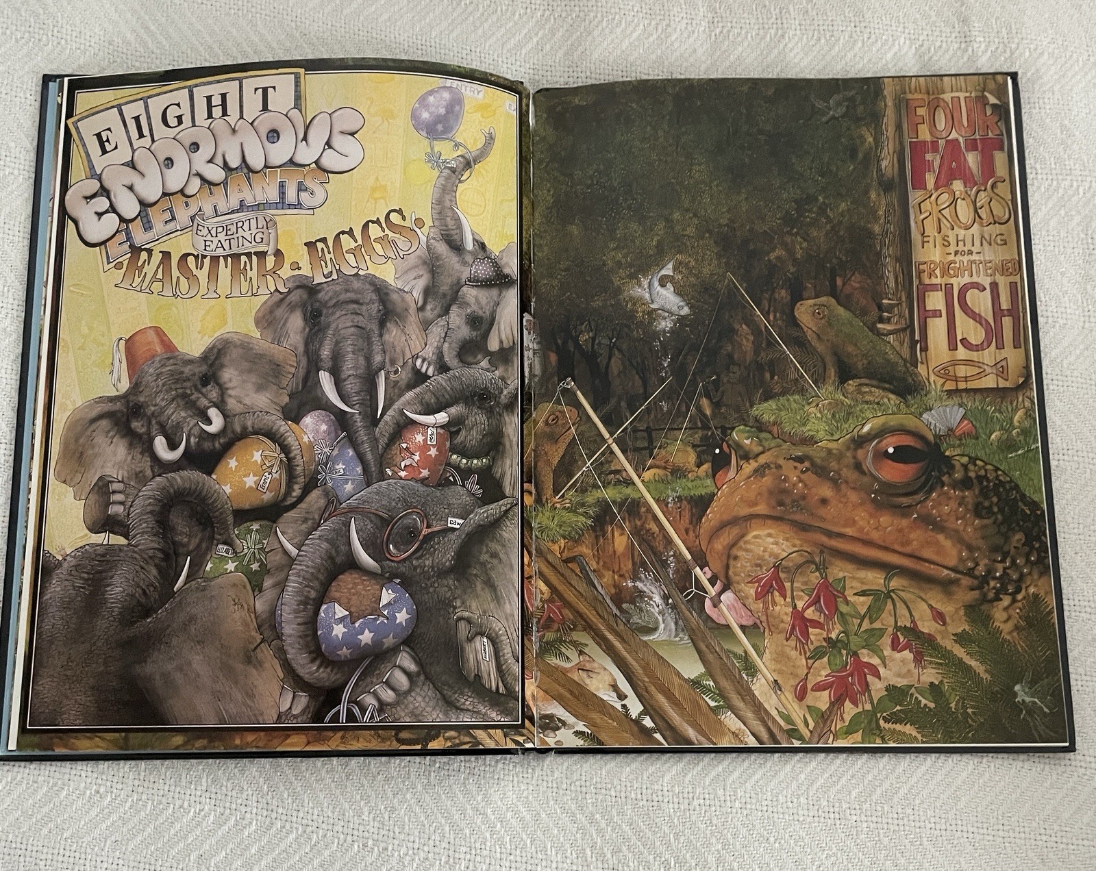 VTG 1987 “Animalia” Illustrated Alliterative Alphabet HC Book. Beasts & Birds
