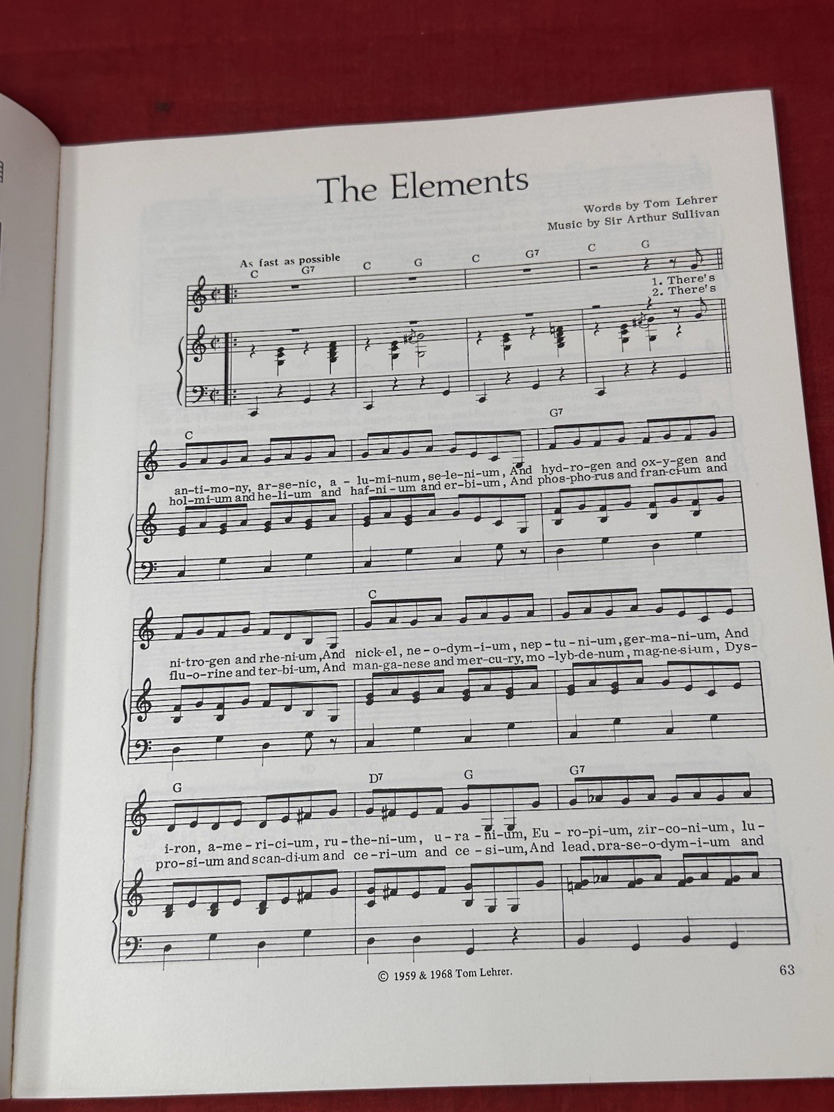 Too Many Songs by Tom Lehrer Sheet Music Song Book Funny 1981 Vintage 159 Pages
