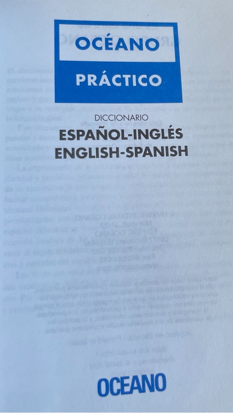 Bilingual Diccionario Oceano Practico Esp/Eng, Grupo Nelson
