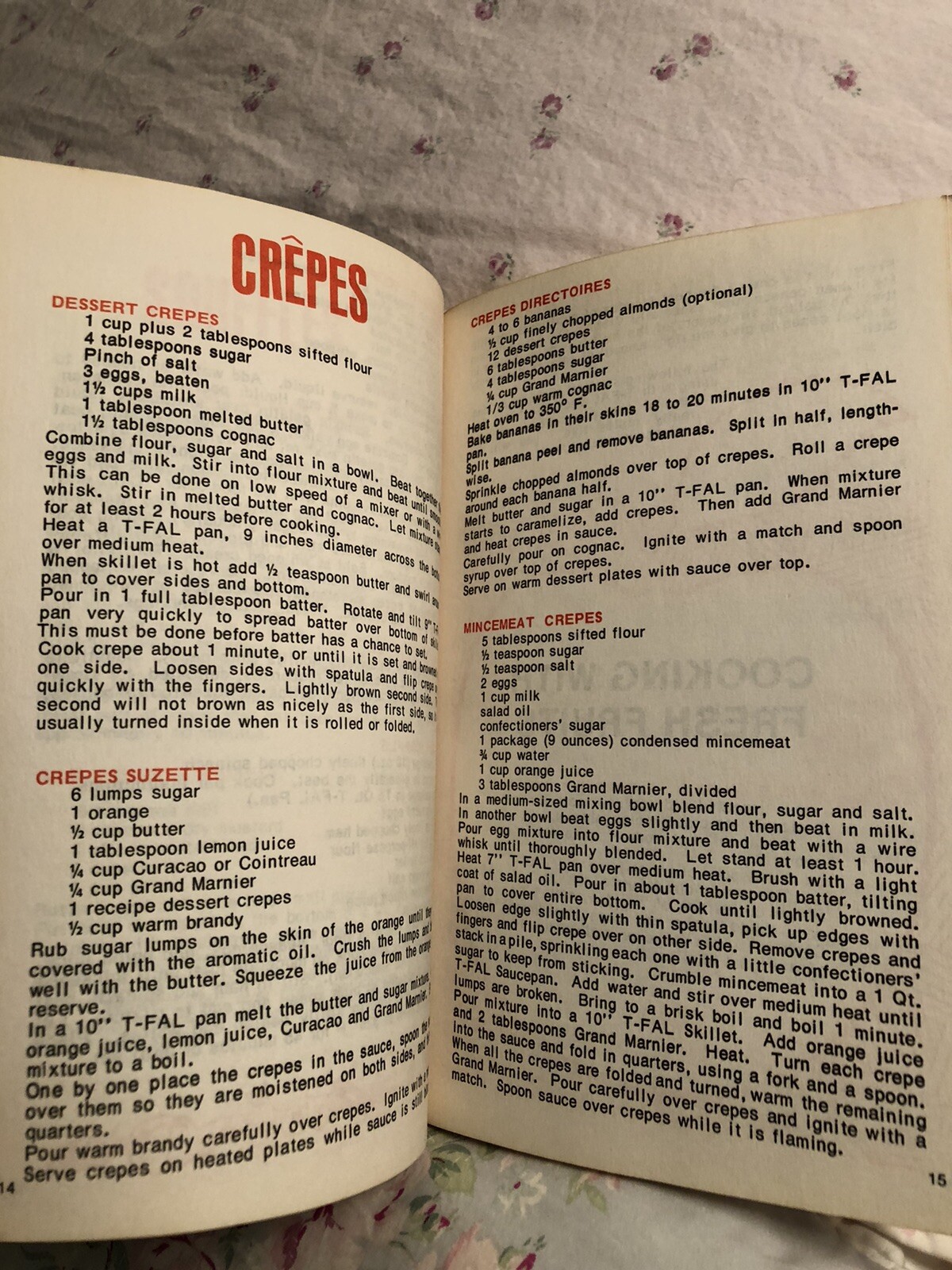 Vintage 1974 Recipes for Good Cooks Who Stick to T-FAL Cook Recipe Paperback