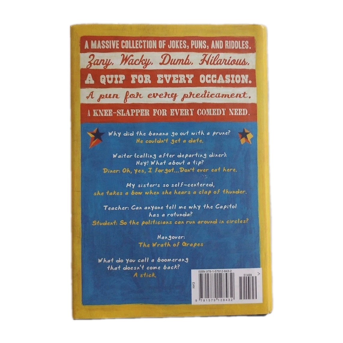 3650 Jokes, Puns, and Riddles – Hardcover By Foxgrover, Charles NEW