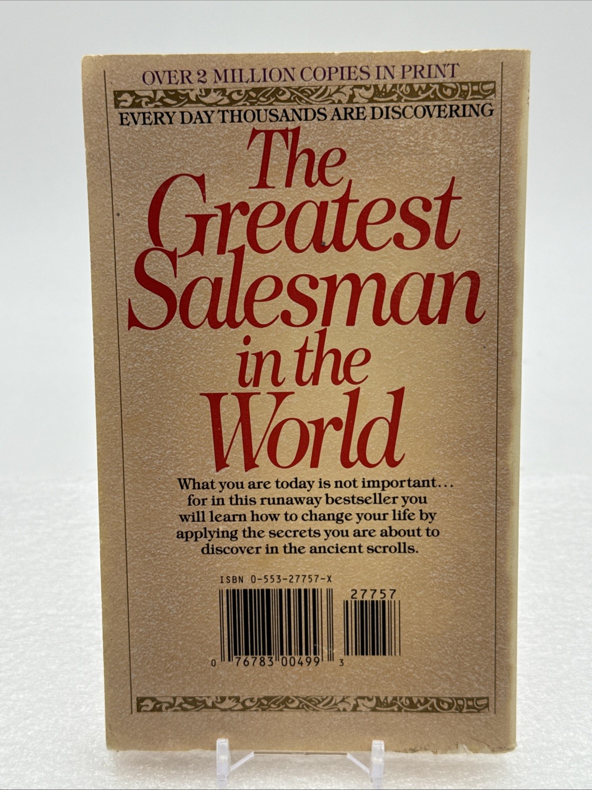 The Greatest Salesman in the World, Paperback 1985 OG Mandino 111 Pages