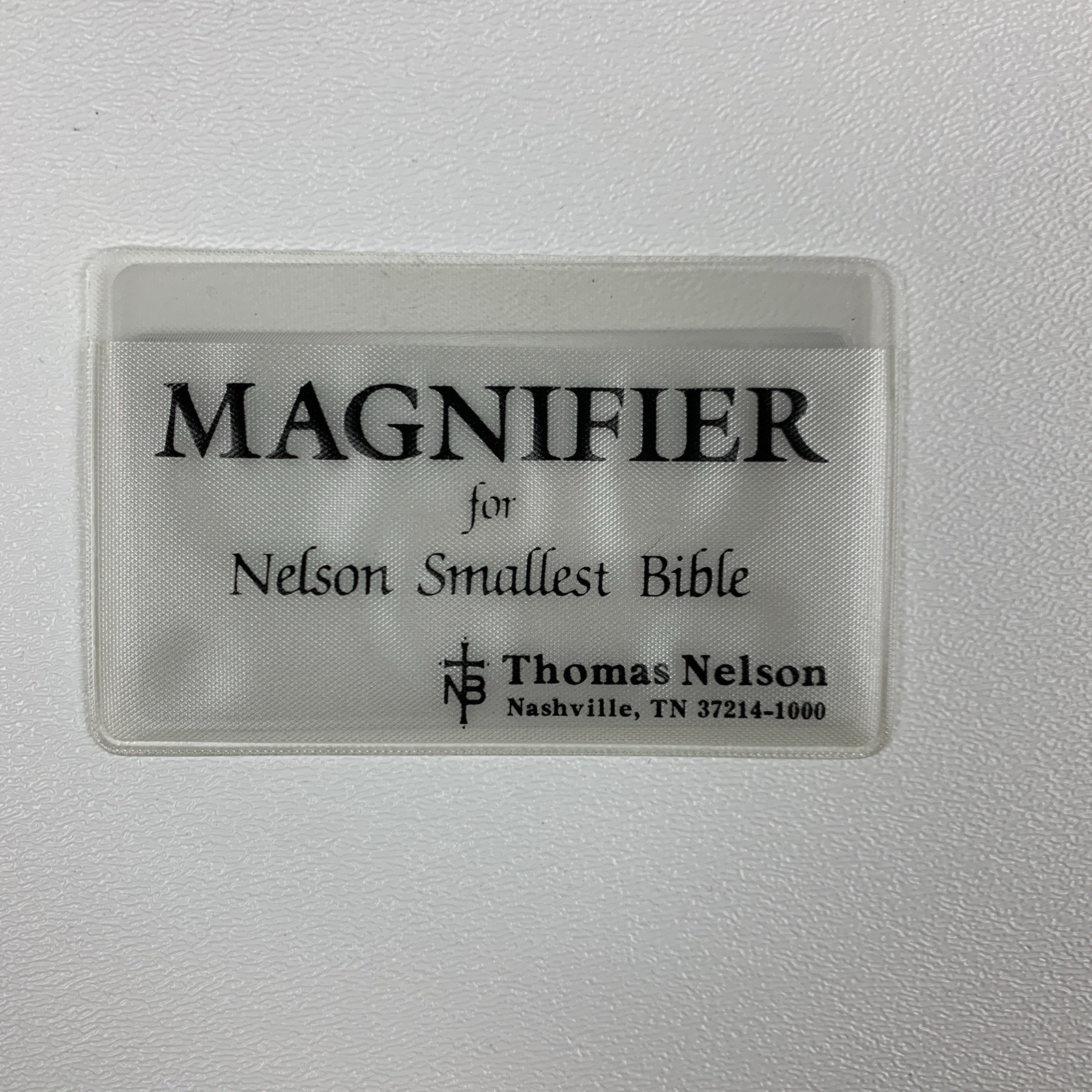Nelson The Smallest Bible King James KJV Snap Closure Blue Leather w/Magnifier