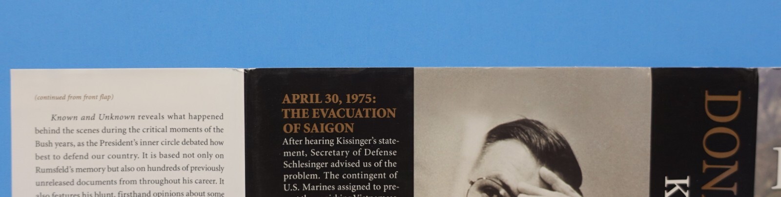 KNOWN AND UNKNOWN BY DONALD RUMSFELD, SIGNED