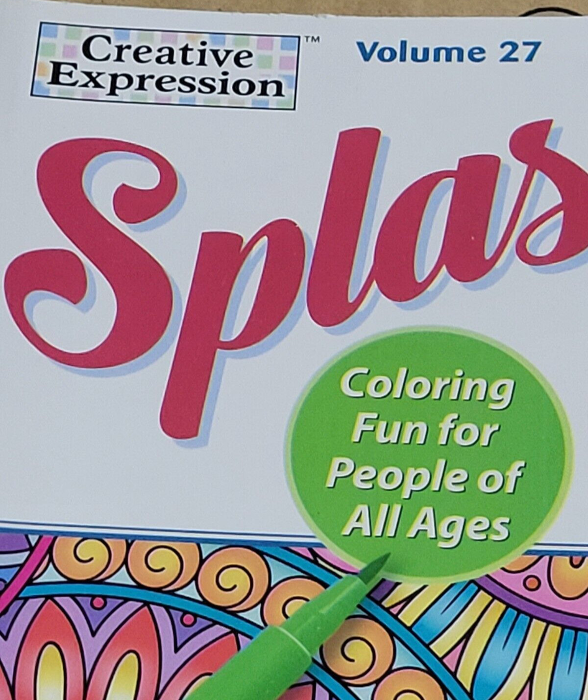 SPLASH OF COLOR – Vol. 27 – Creative Expressions Adult Coloring Book