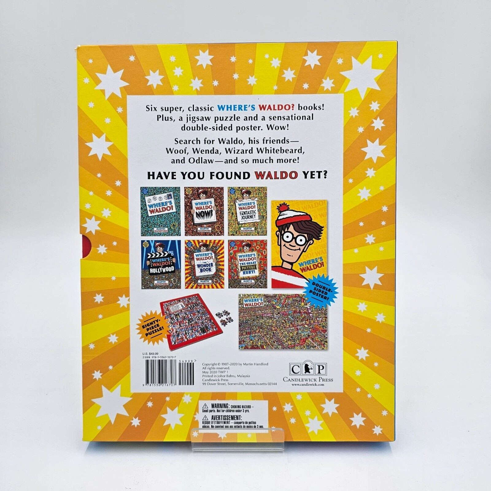 Wheres Waldo? The Super Six! Boxed Set Of 6 Books Poster & 80-Piece Puzzle – LN