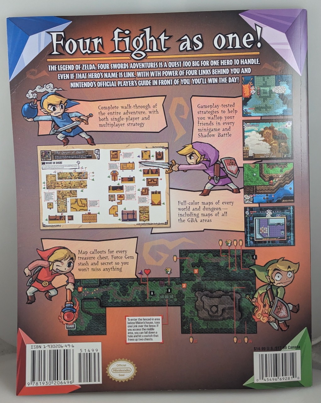 Nintendo Power Gamecube – Legend of Zelda Four Swords Adventures Guide w/ Poster