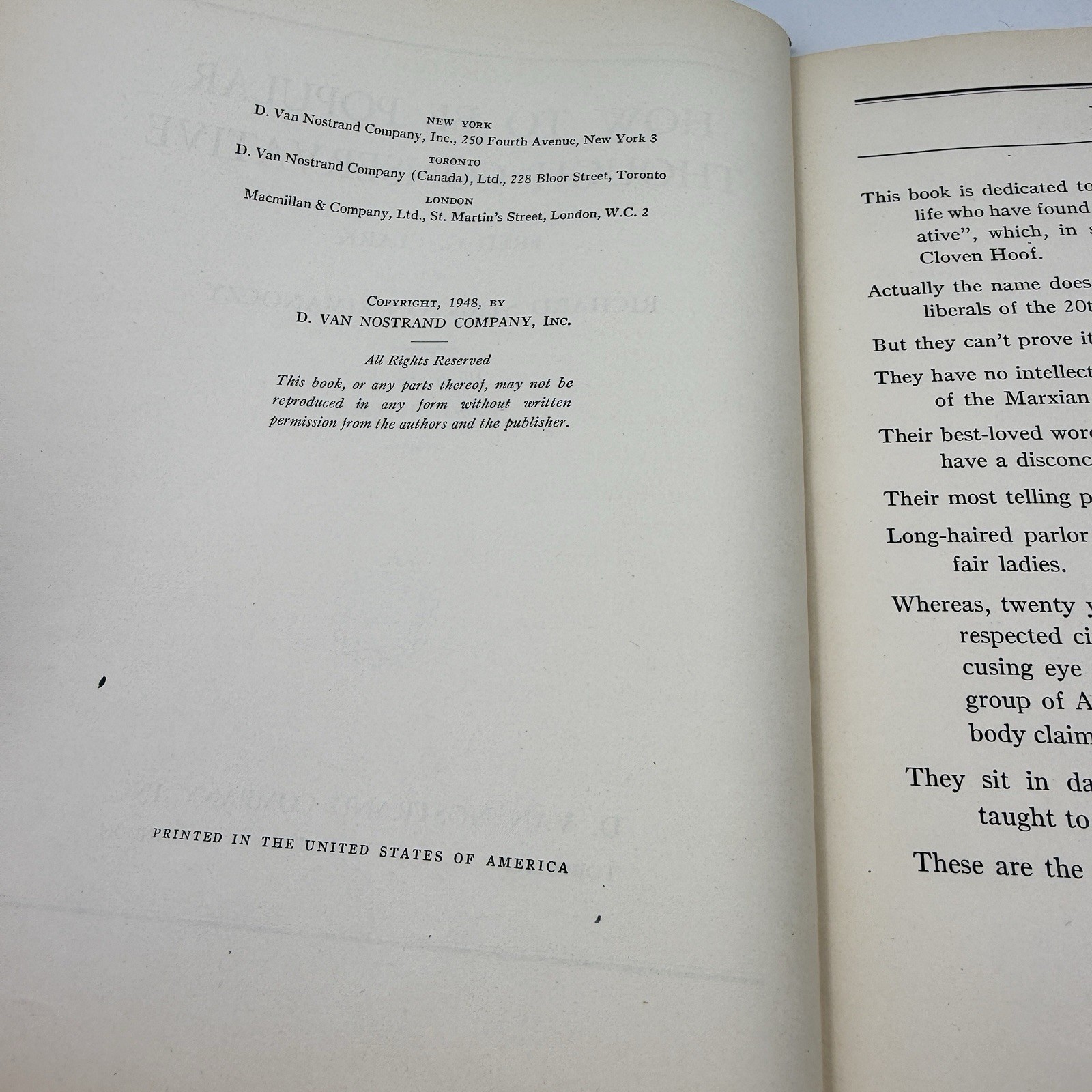 How to Be Popular Though Conservative 1948 Fred G Clark Politics HC