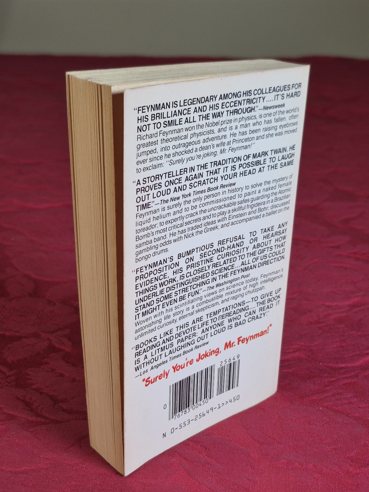 “Surely You’re Joking Mr. Feynman” – Richard P. Feynman – Bantam 1986 mmpb