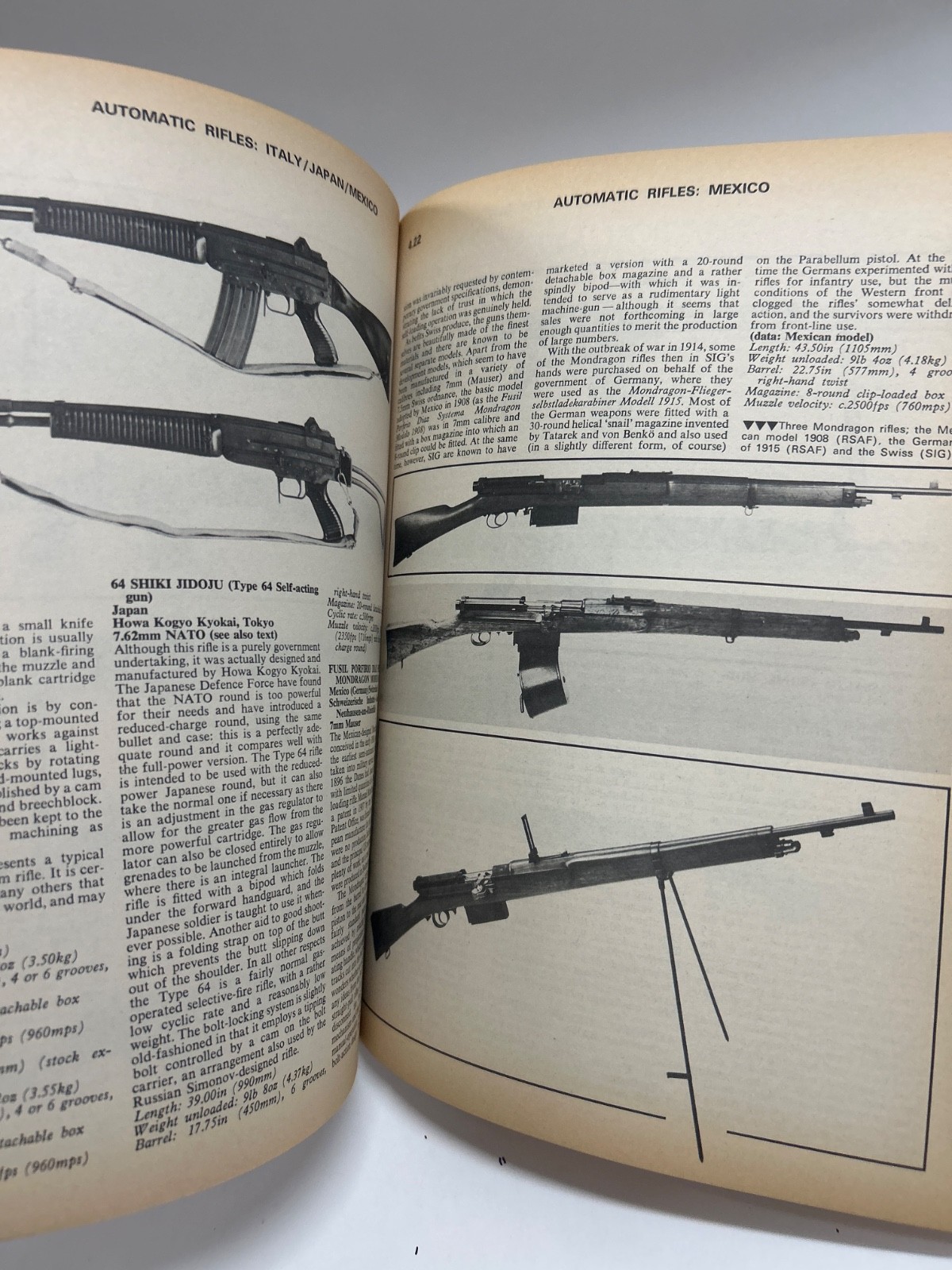 Vintage Firearms paperback book”Military Small Arms of 20th Century” 1973