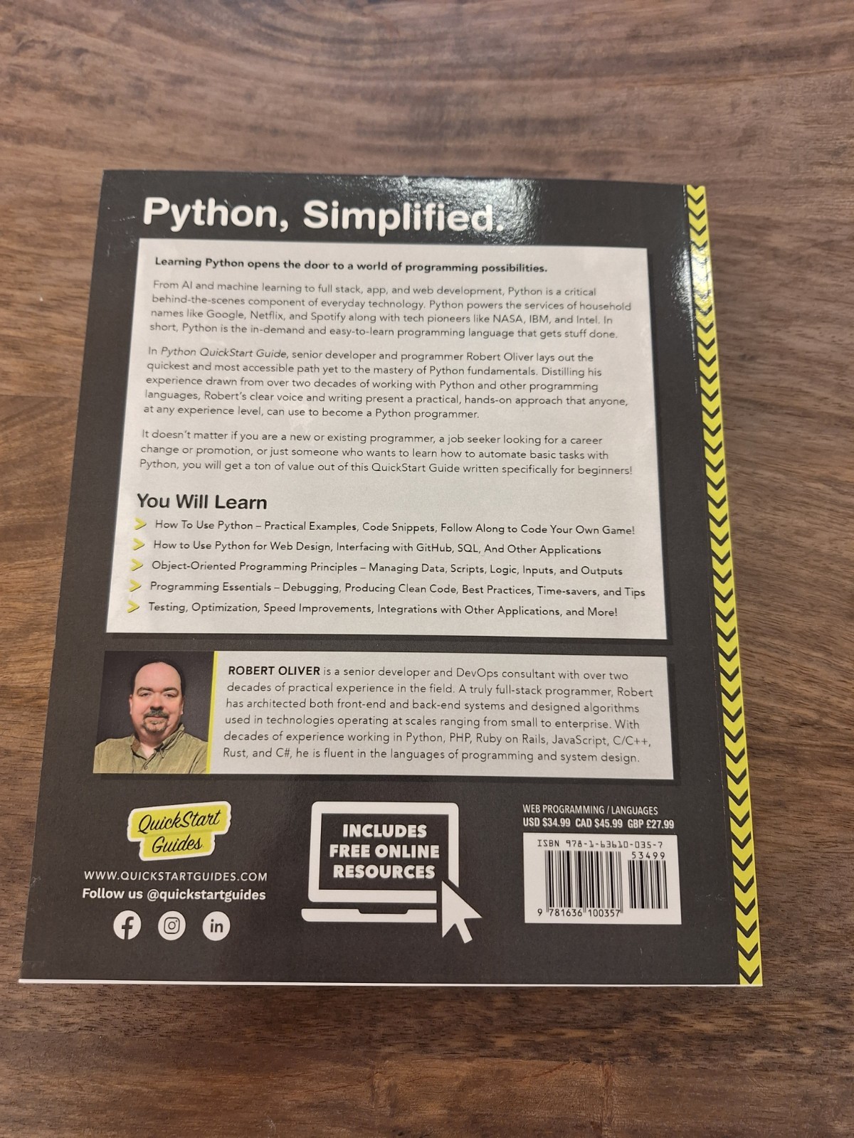 Lot of 2 Programming Books: SQL & Python QuickStart Guides