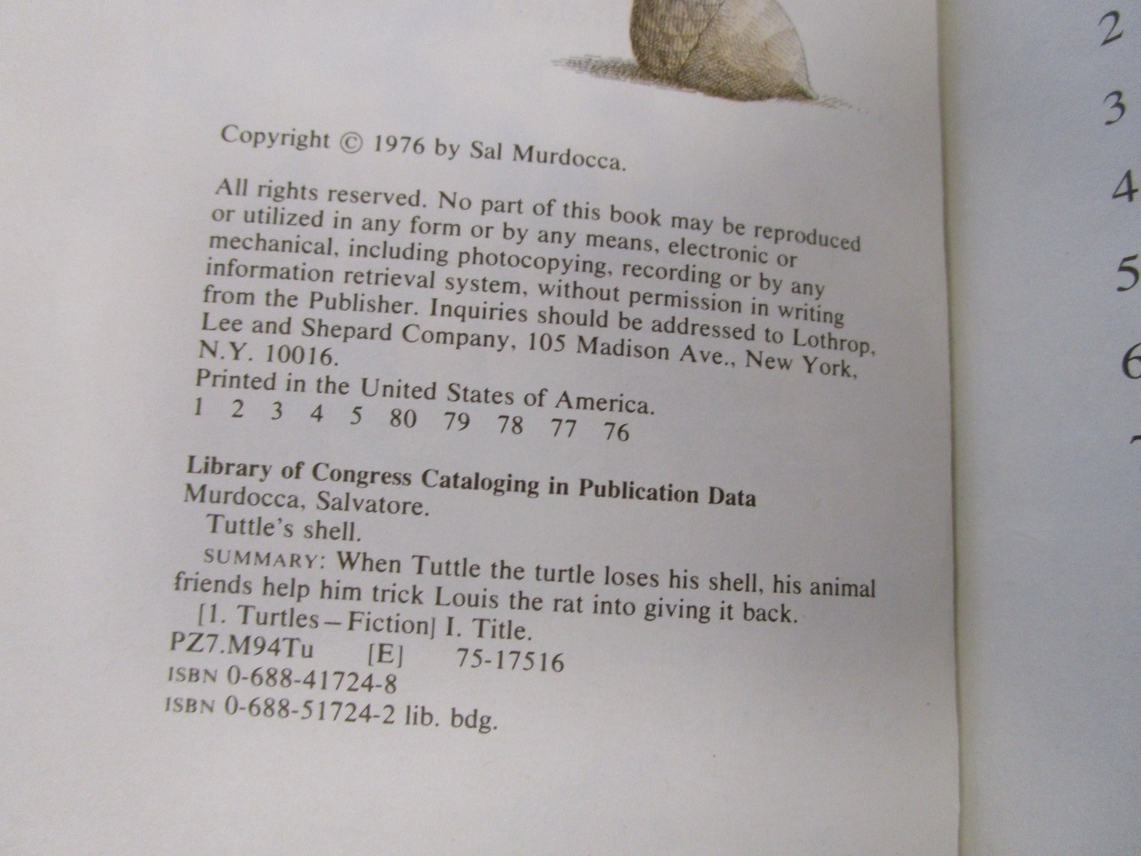 Vintage 1976 Turtle’s Shell – Hardcover Murdocca, Sal Rare