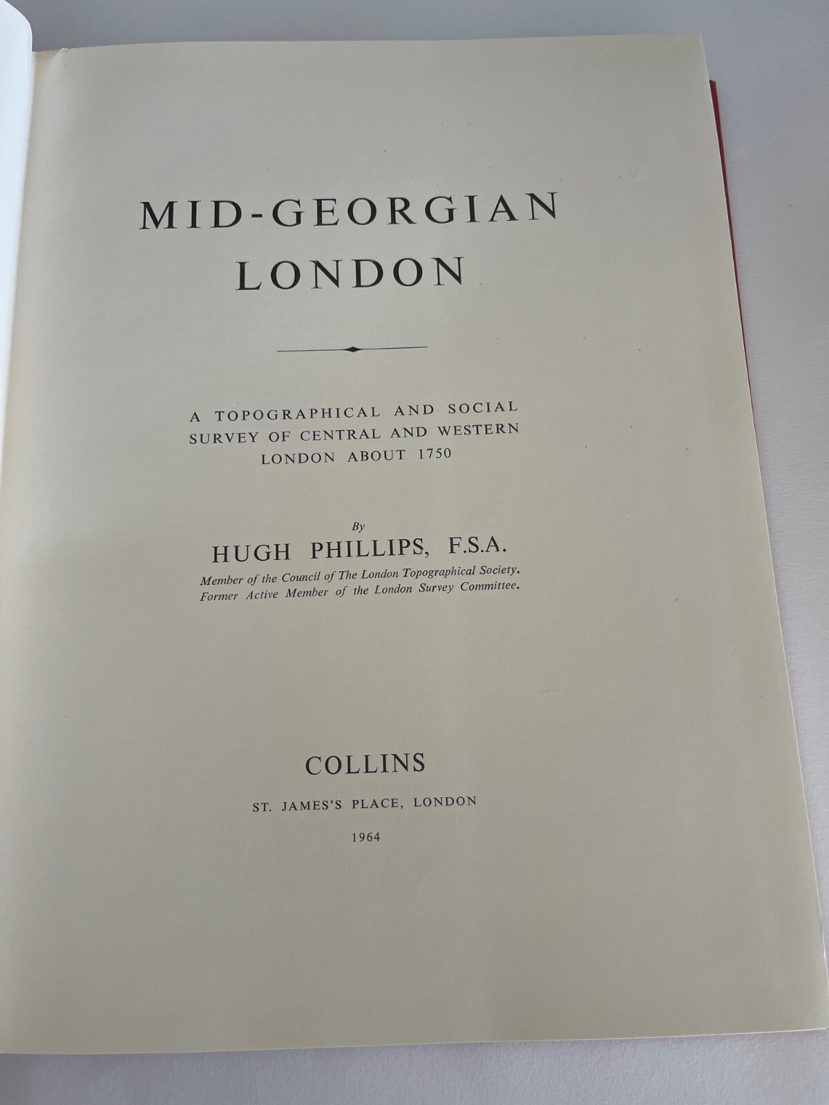 MID-GEORGIAN LONDON topographical and social survey LONDON 1750 ~ Hugh Phillips
