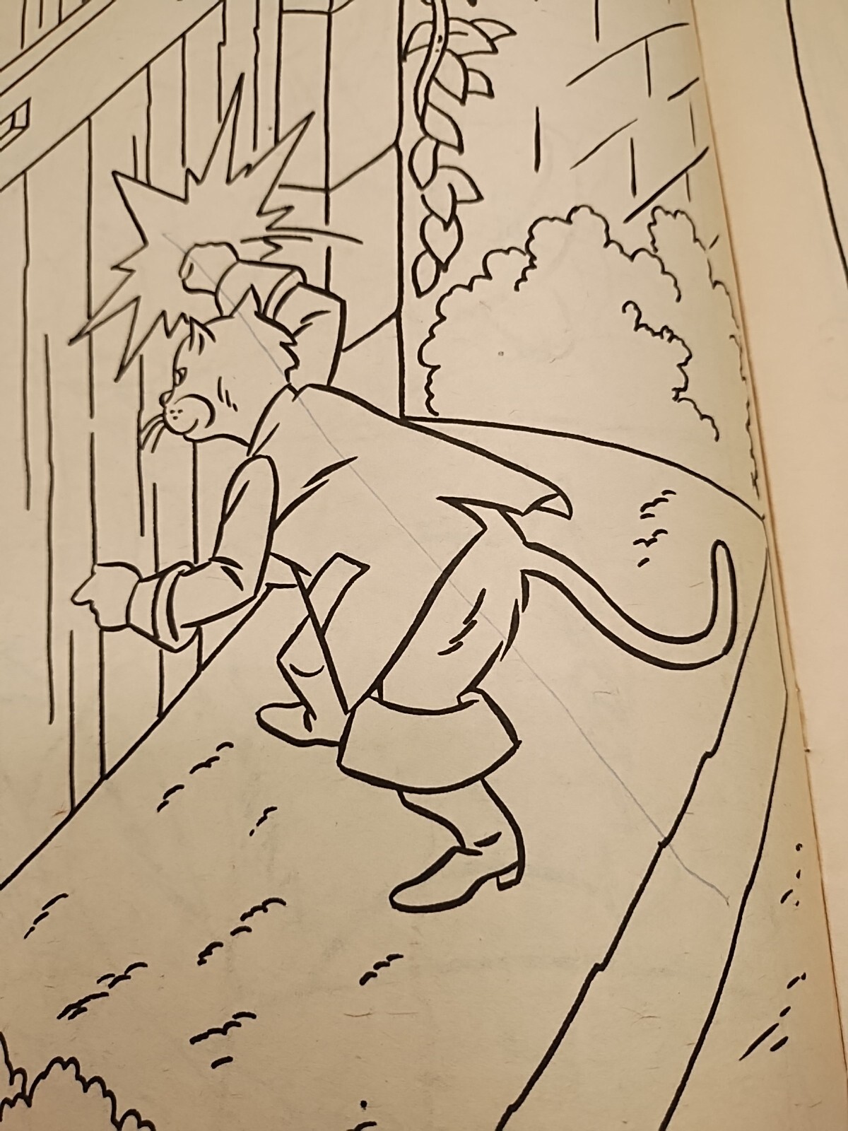 *16 Pages Used*1970s Puss In Boots Giant Coloring Book