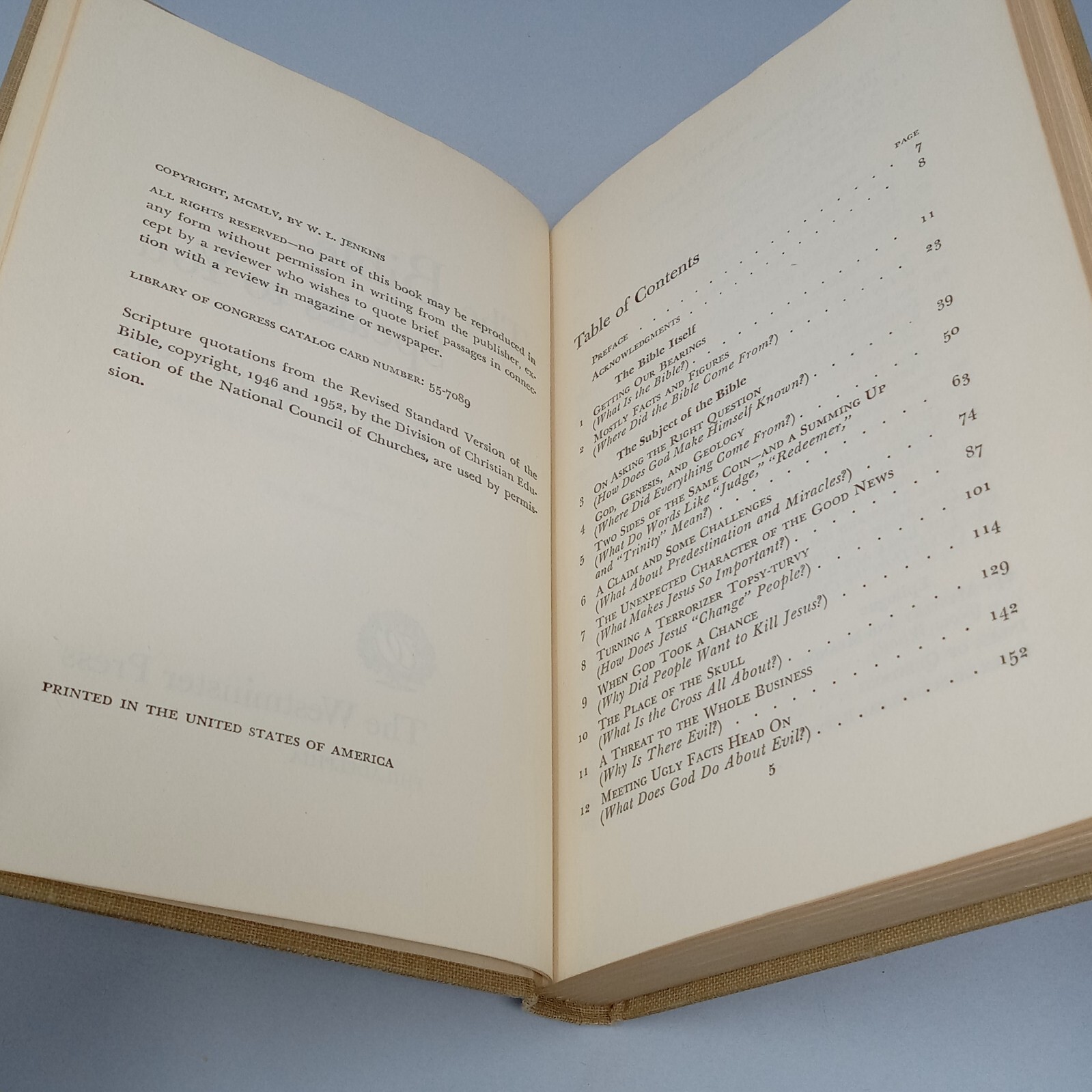 The Bible Speaks to You: 1955 Westminster Press Hardcover by Robert McAfee Brown