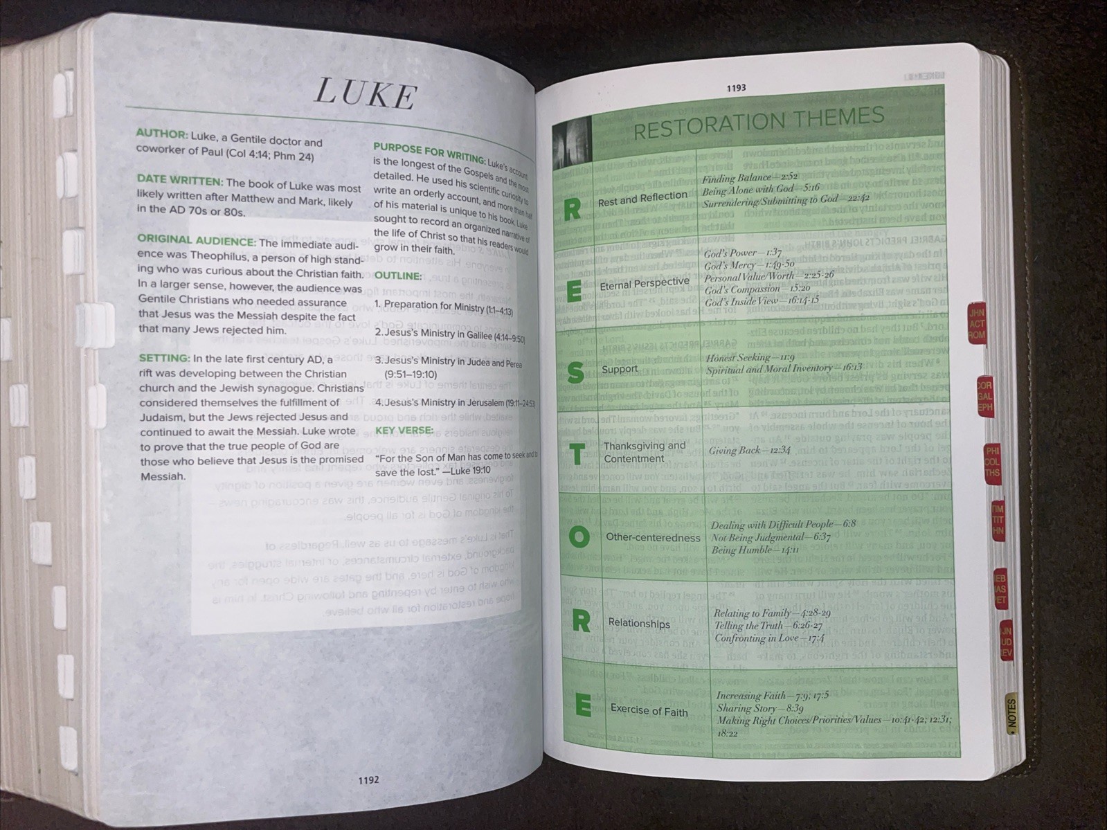CSB Restoration Bible, Brown Leather-touch: Thumb-indexed