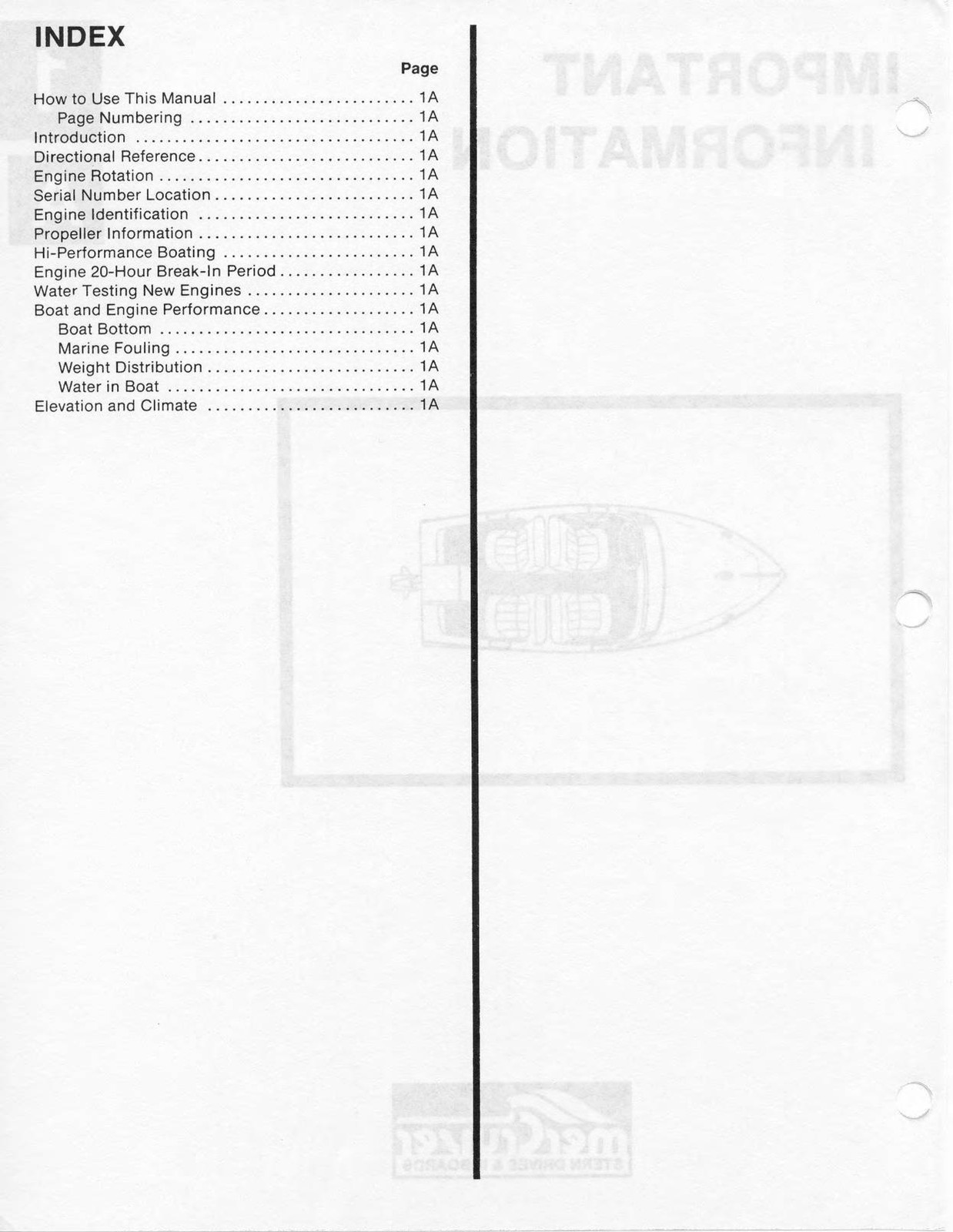 MERCURY Mercruiser NO. 8 SERVICE MANUAL Marine 4 CYL, BINDER, TOUGH FRONT & BACK