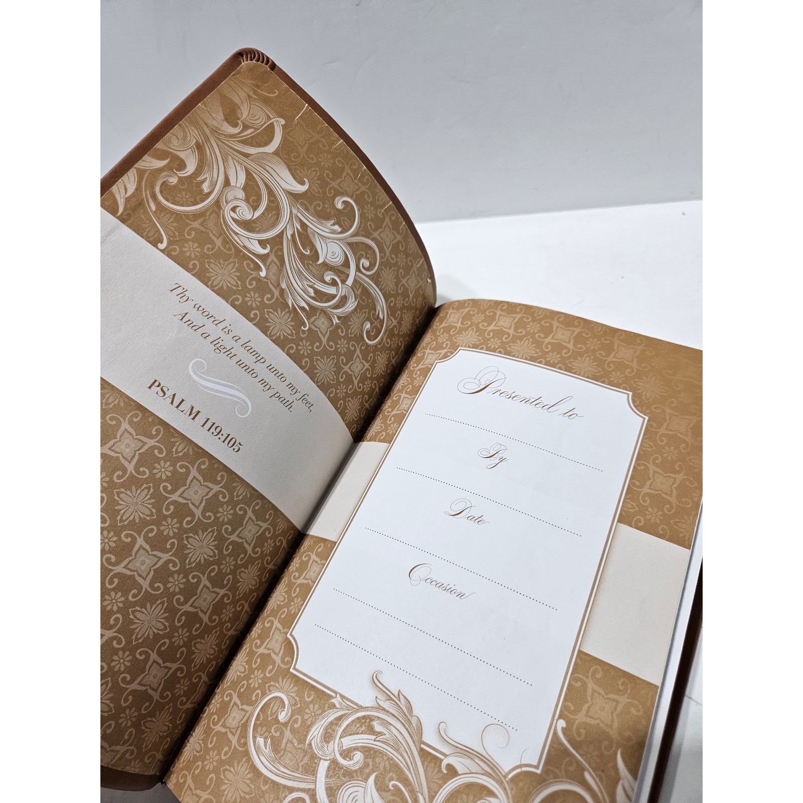 Hendrickson Bibles King James Version Gift Bible Light Brown Faux Leather KJV