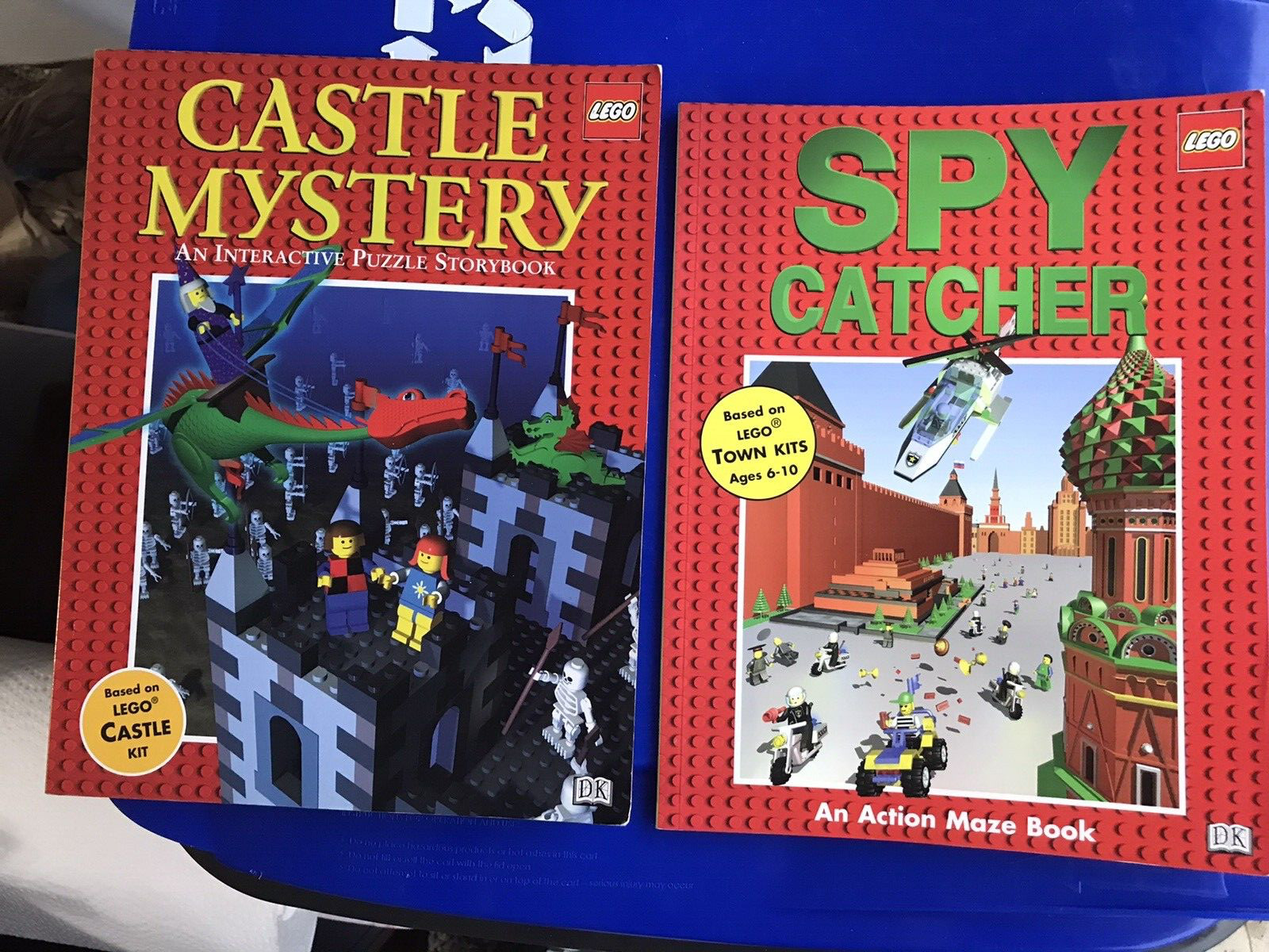 Lego Mystery Castle and Spy Catcher Paperback Books