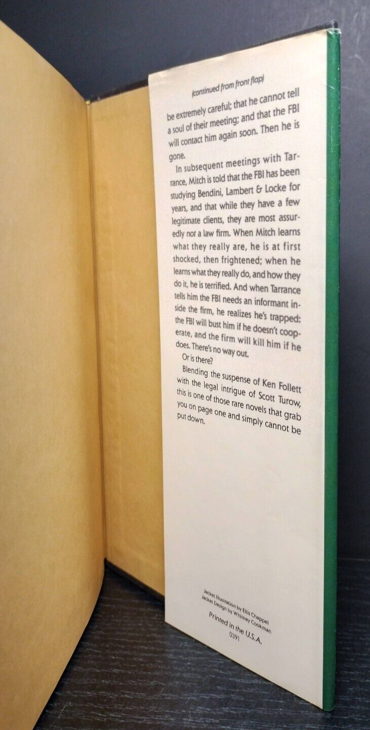 The Firm John Grisham 1991 First Edition Hardcover Doubleday Legal Thriller DJ