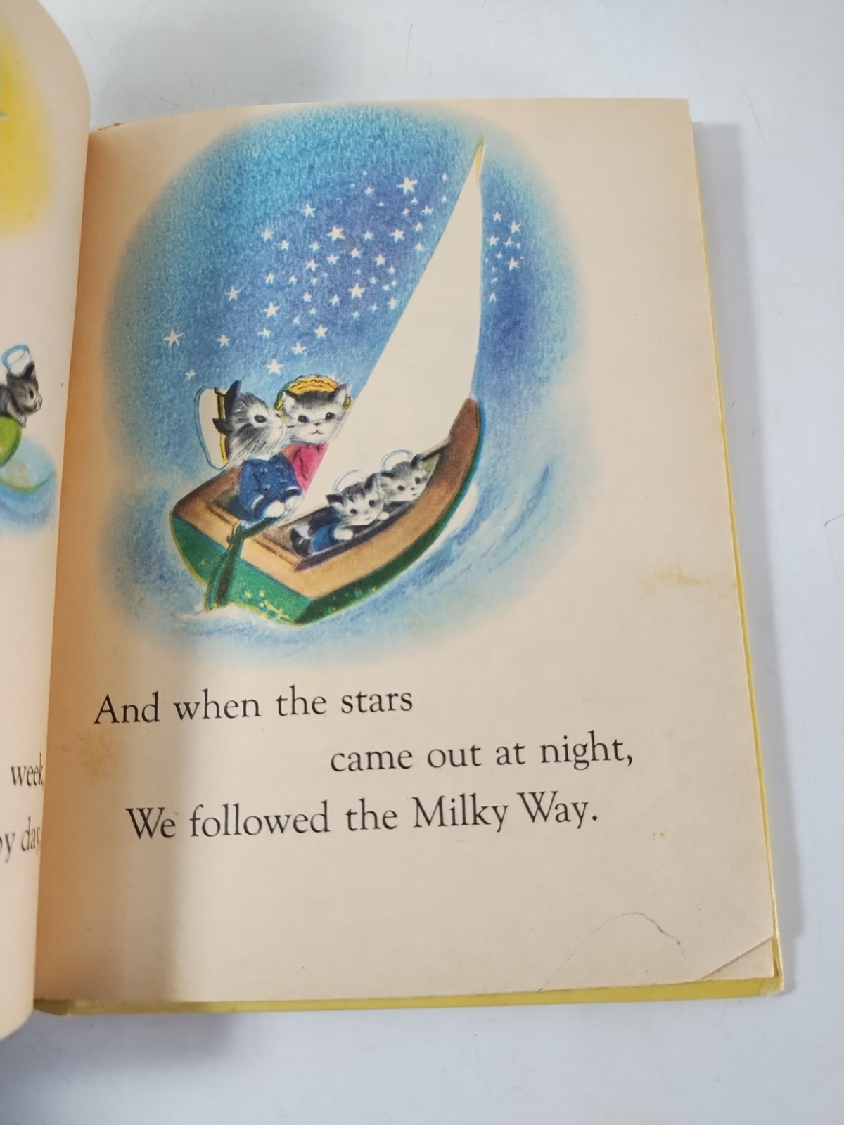 Vintage Captain Kitty Rand McNally Junior Elf Book #8049 1951 Illustrated Cats