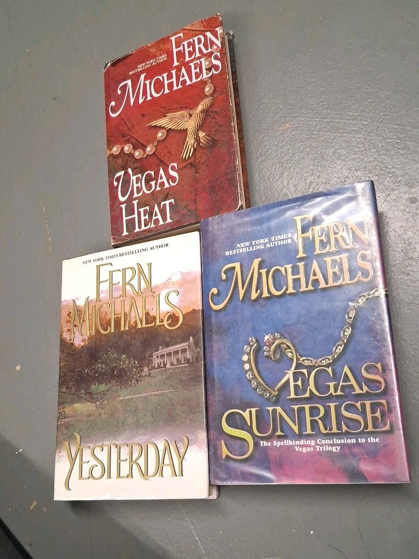 Fern Michaels Hardcover Book Lot Vegas Series Yesterday 1st Edition Romance