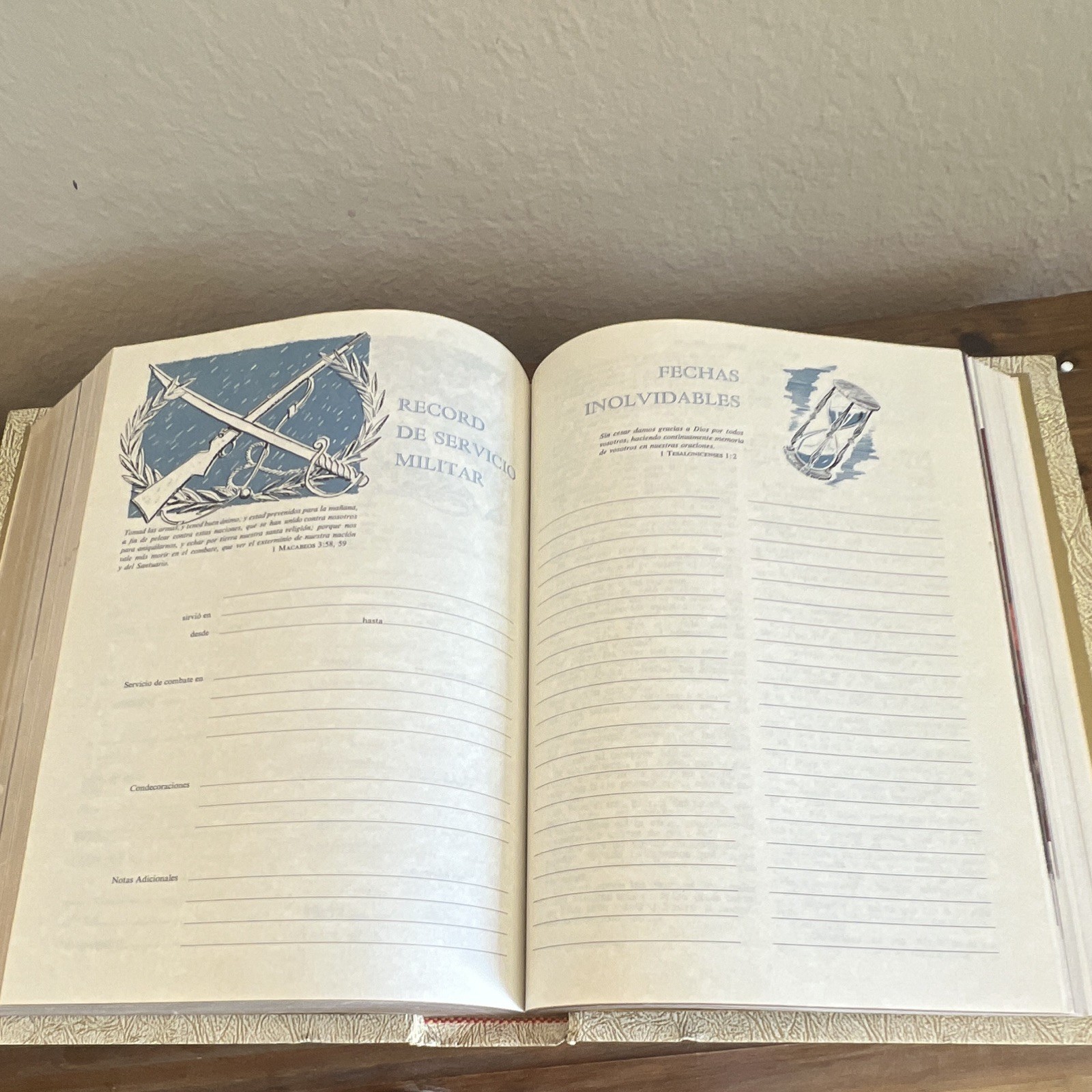 La Sagrada Biblia Felix Torres Amat Illustrated Family Bible Blank Record Like N
