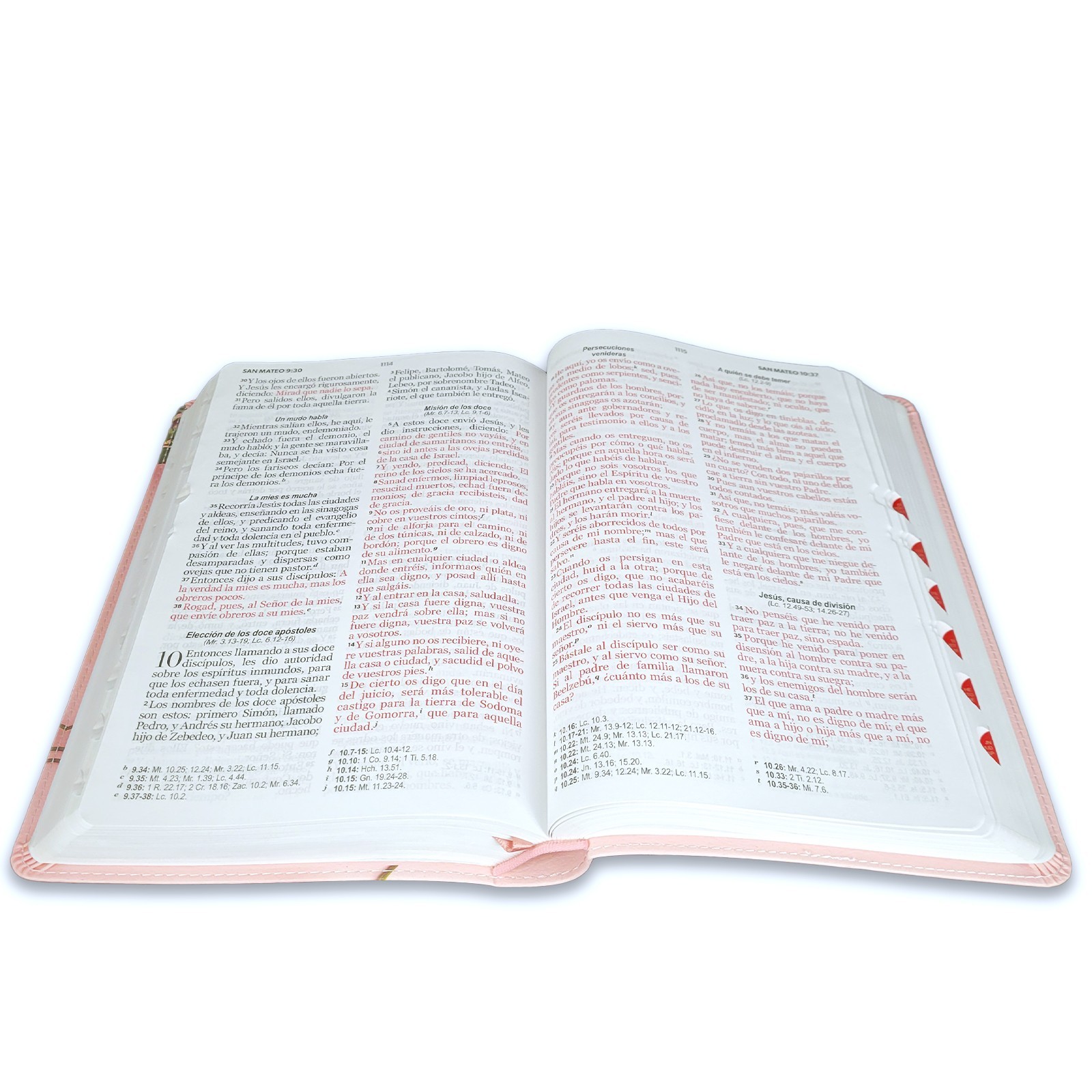 Biblia Letra Grande 12 puntos para Mujer RV1960 imit piel rosa floral con indice