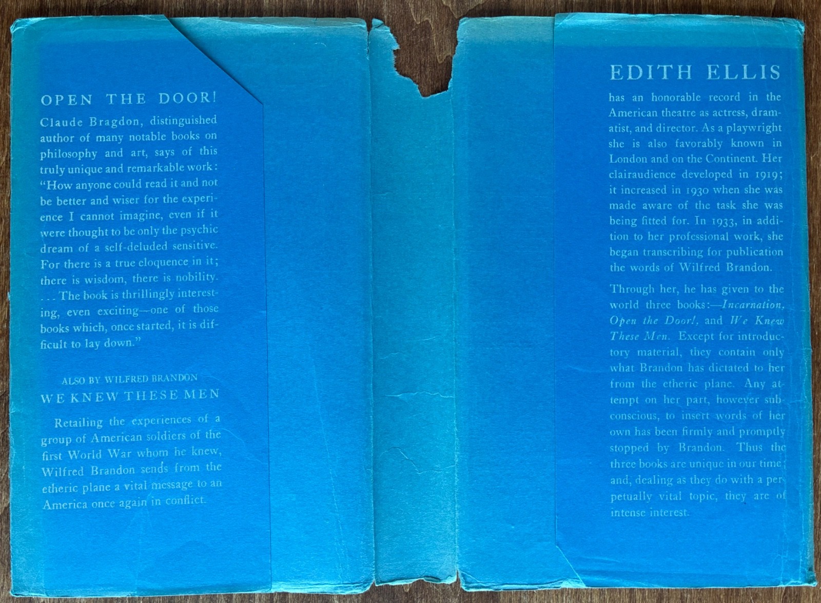 Open the Door! Wilfred Brandon 1938 (W. D. Gann Reading List) Philosophy HC/DJ