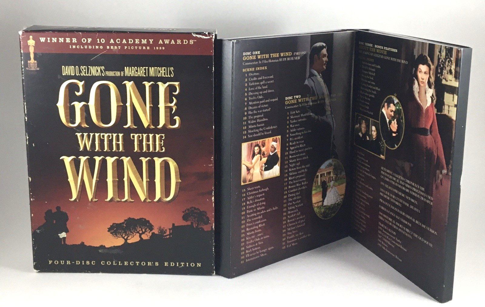 Gone with the Wind Media 3pc Lot: DVD 4-Disc Set, PB Screenplay, HC/DJ Book Club