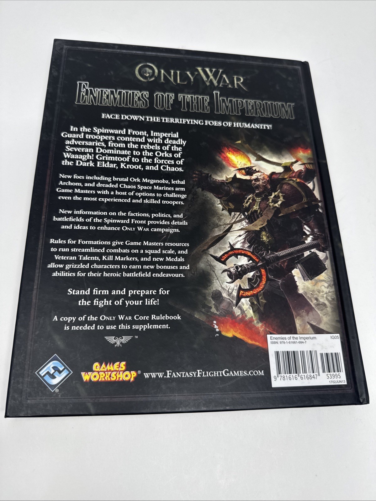 Only War : Enemies of the Imperium by Fantasy Flight Games (2013, Hardcover)