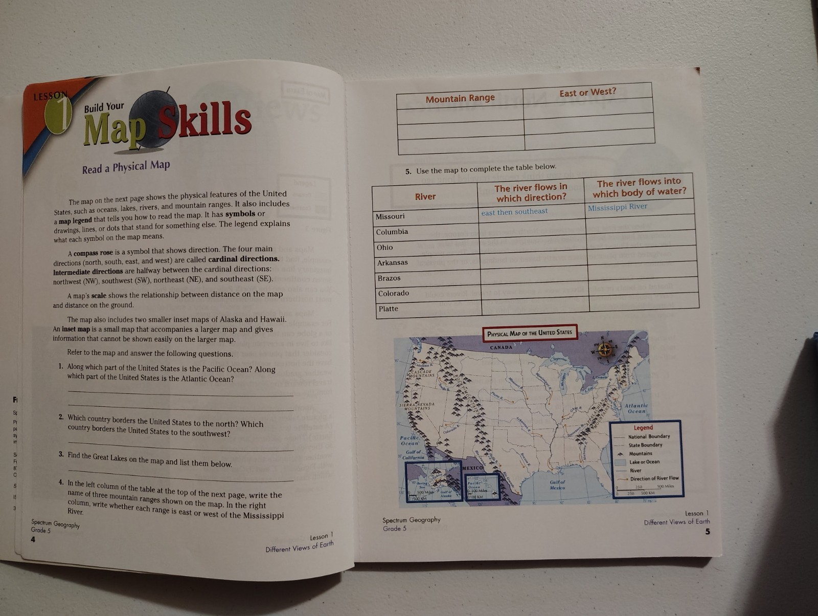Spectrum Geography, Grade 5: United States of America School Specialty Publishi