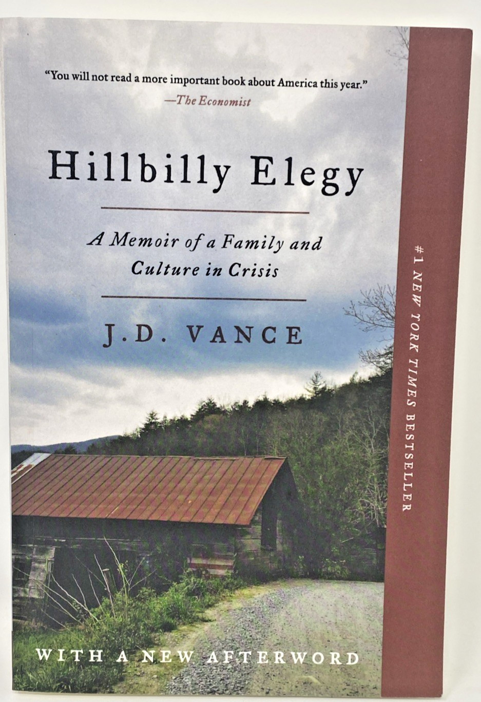 Hillbilly Elegy by J.D. Vance (2016 Hardcover) First Edition – Very Good Copy