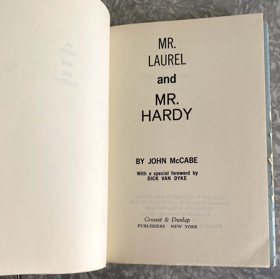 Mr. Laurel and Mr. Hardy John McCabe 1966 Edition HC DJ Dick Van Dyke Foreword