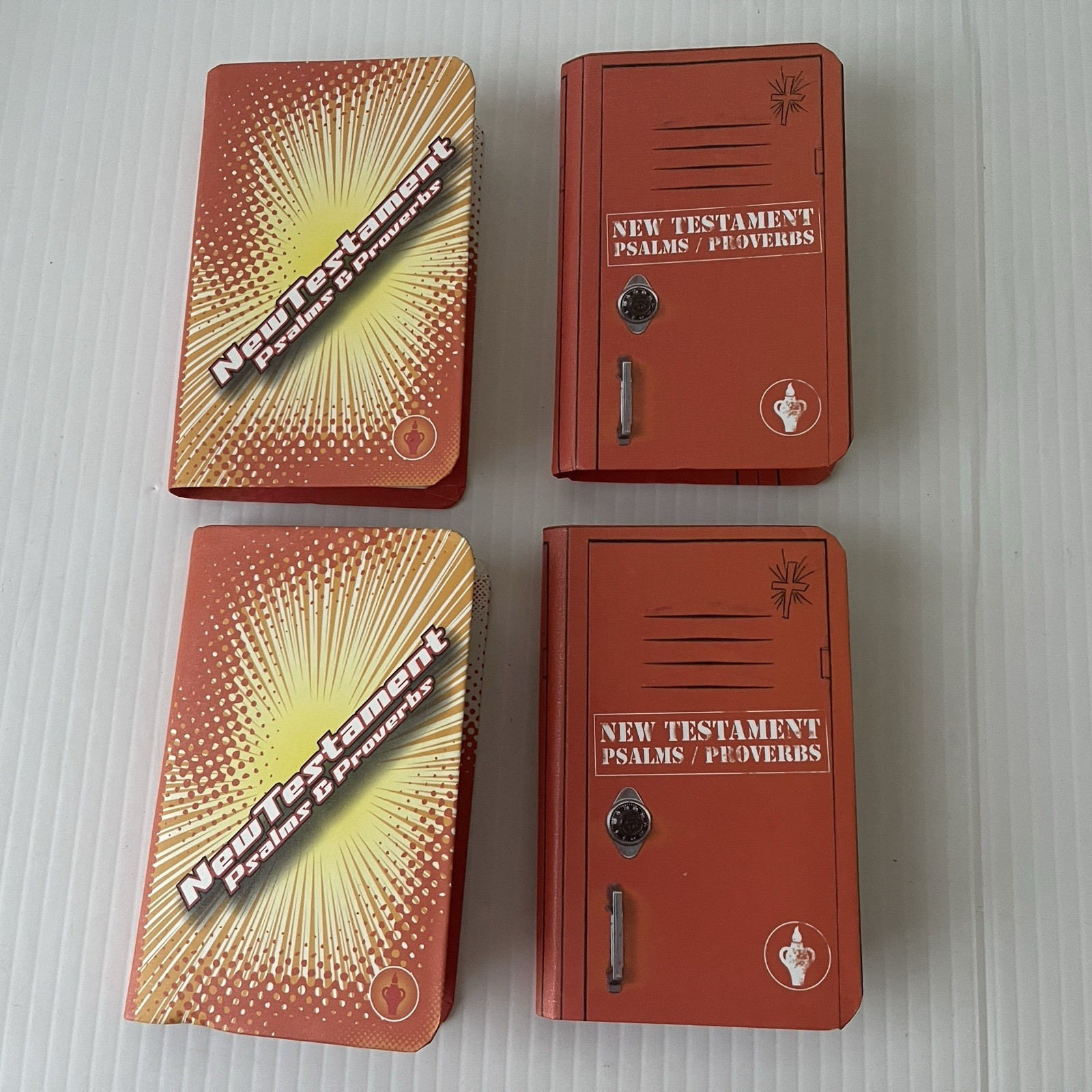 New Testament Bibles Lot Of 4 Gideon Pocket Mini Small Psalms Proverbs
