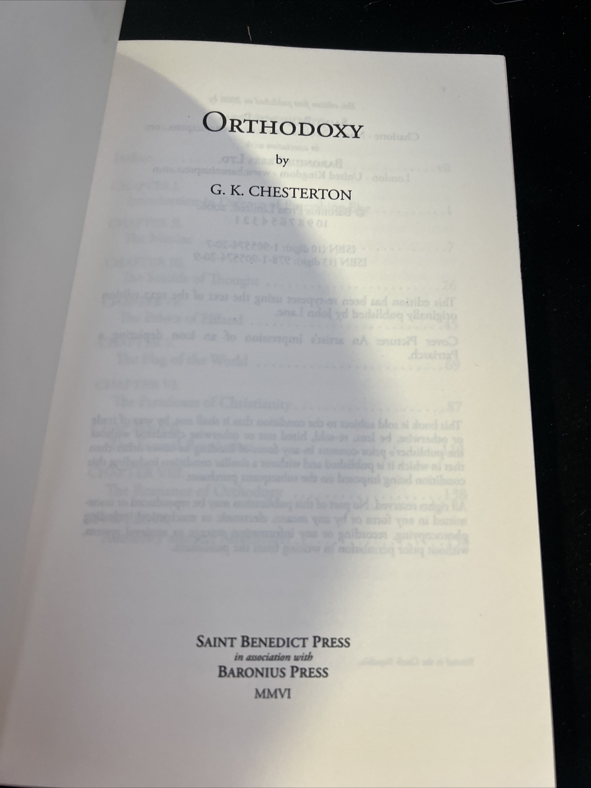 ORTHODOXY By G. K. Chesterton **BRAND NEW** D1