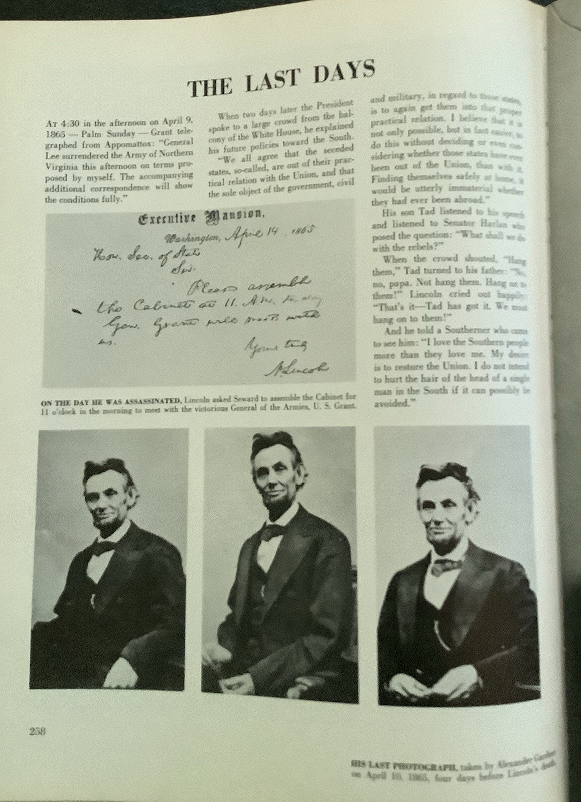 LINCOLN – A PICTURE STORY OF HIS LIFE – STEFAN LORANT – 1975 – DJ & HC