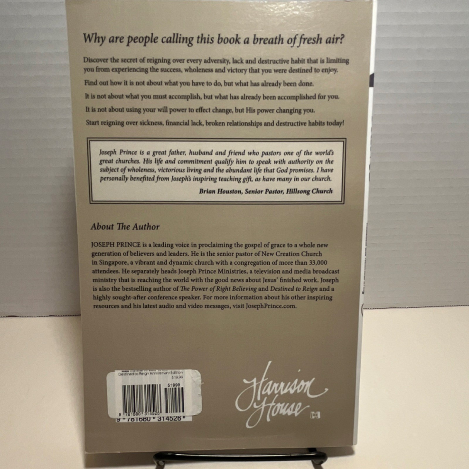 Joseph Prince Destined to Reign Anniversary Edition Paperback Inscribed