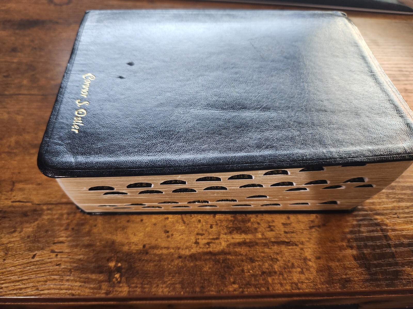 2013 Black Simulated Leather LDS Quad Scriptures Indexed VERY GOOD