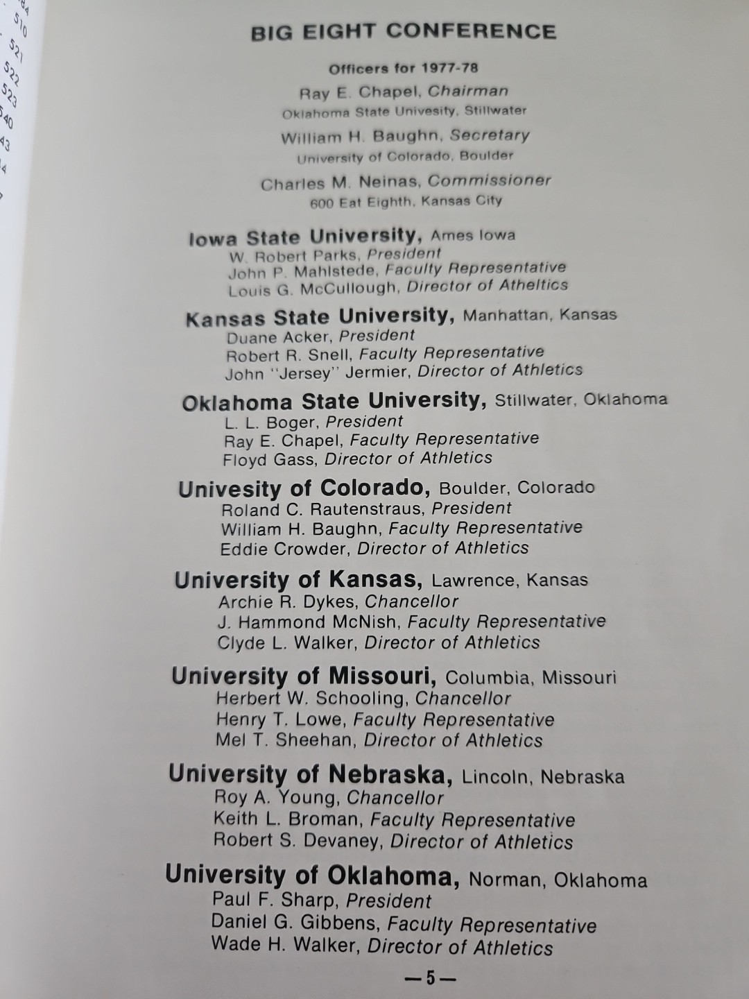 Big 8 Conference All-Sports Yearbook 1977-78 734 Pages See Pics For Flaws