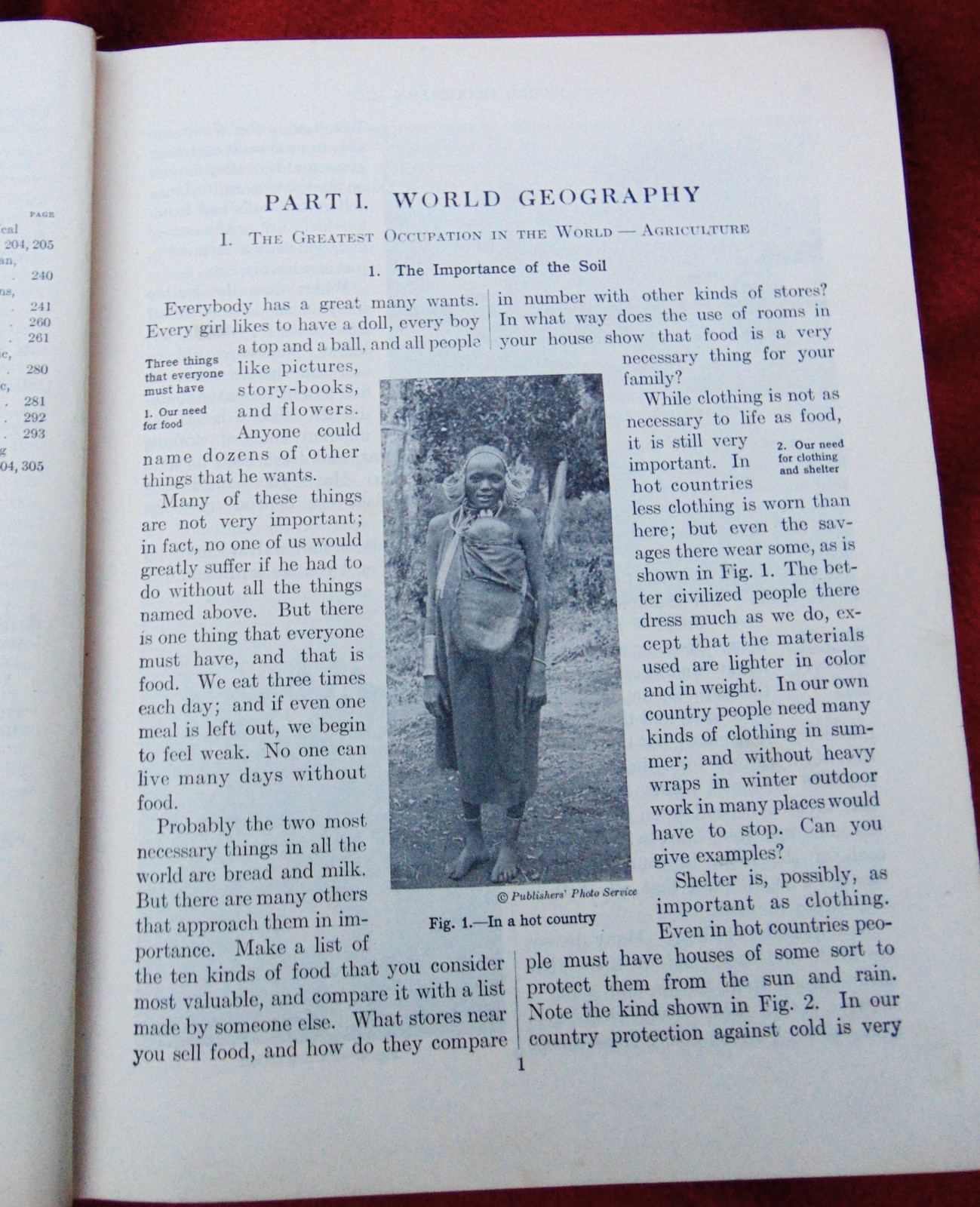 ELEMENTARY GEOGRAPHY ~ 1924 ~ ANTIQUE SCHOOL BOOK ~ 322 PAGES ~ ILLUSTRATED