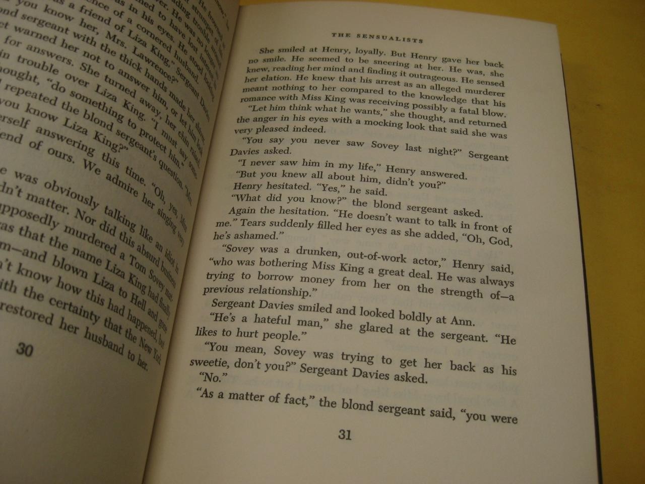 The Sensualists by Ben Hecht ~ 1959 FIRST EDITION