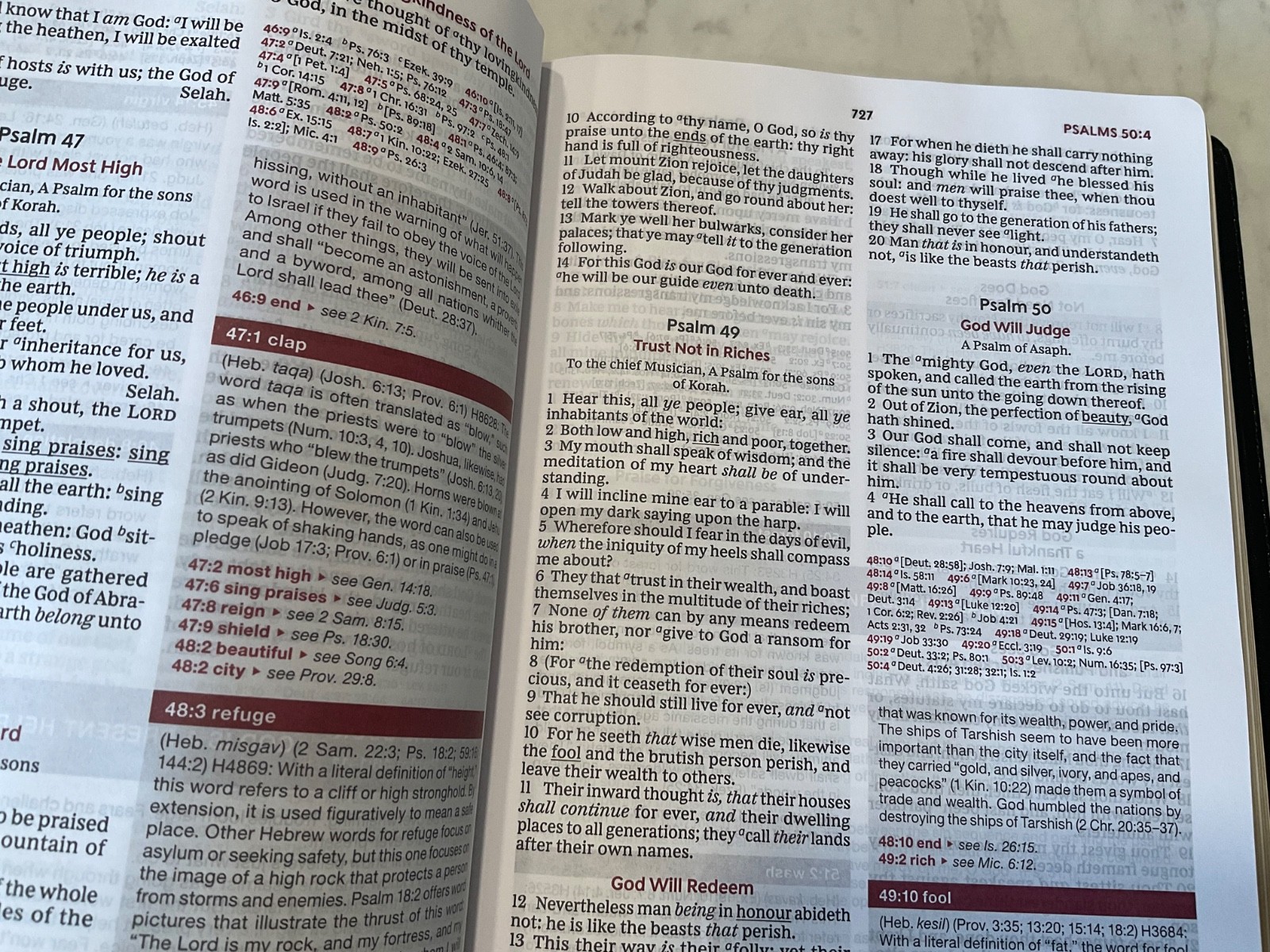 KJV Word Study Reference Bible 2023 Black Leather-Soft SEALED