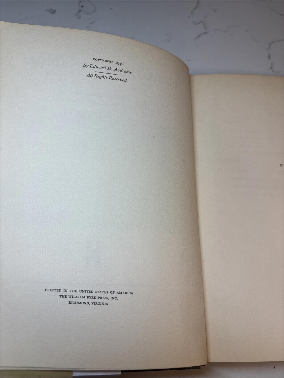 The Gift To Be Simple Edward Deming Andrews 1940 HC/Dj Vg 1st