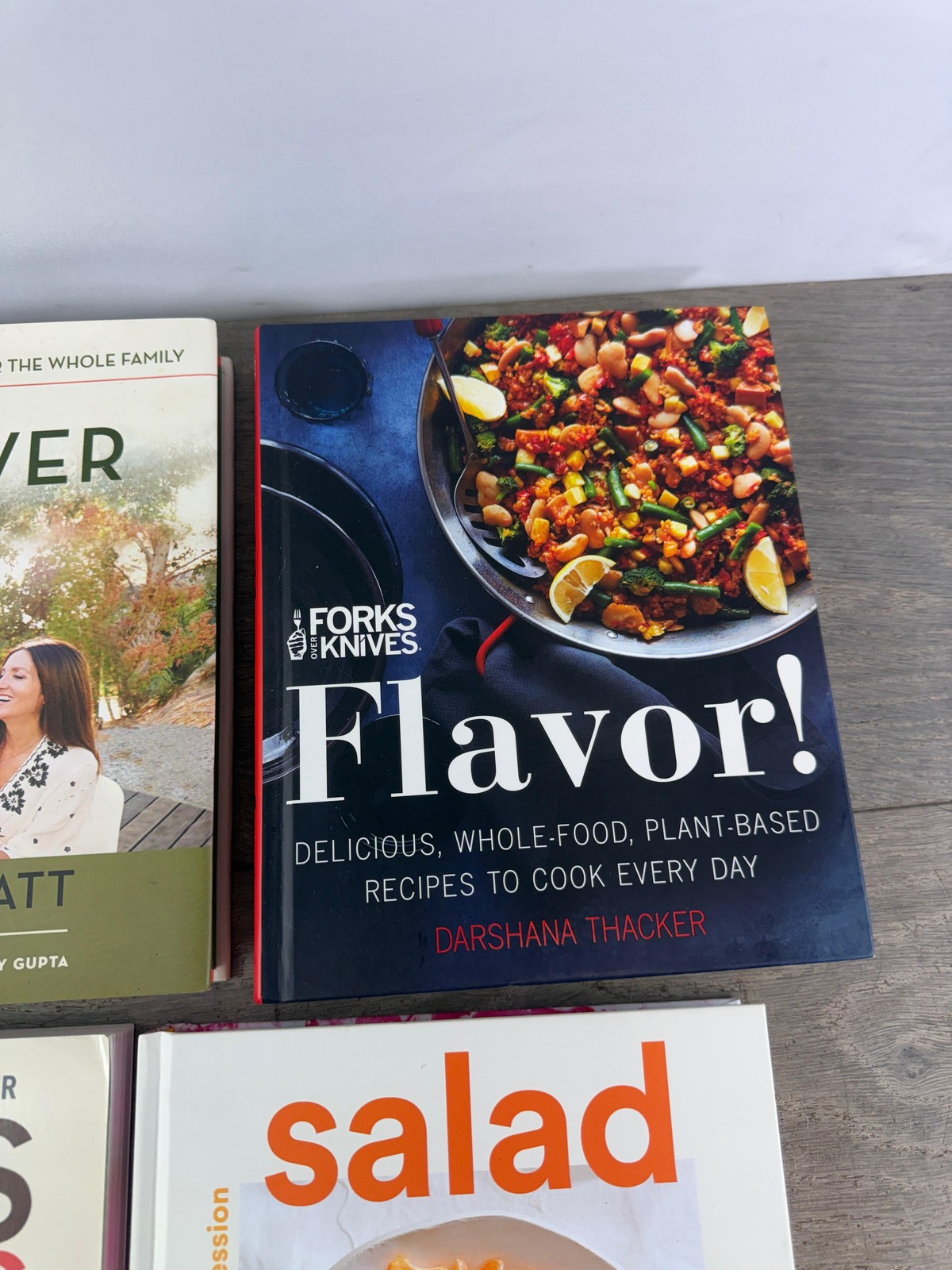 Plant-Based Vegan Cookbooks Lot 4 Plantpower Forks Over Knives Damuck Multicolor