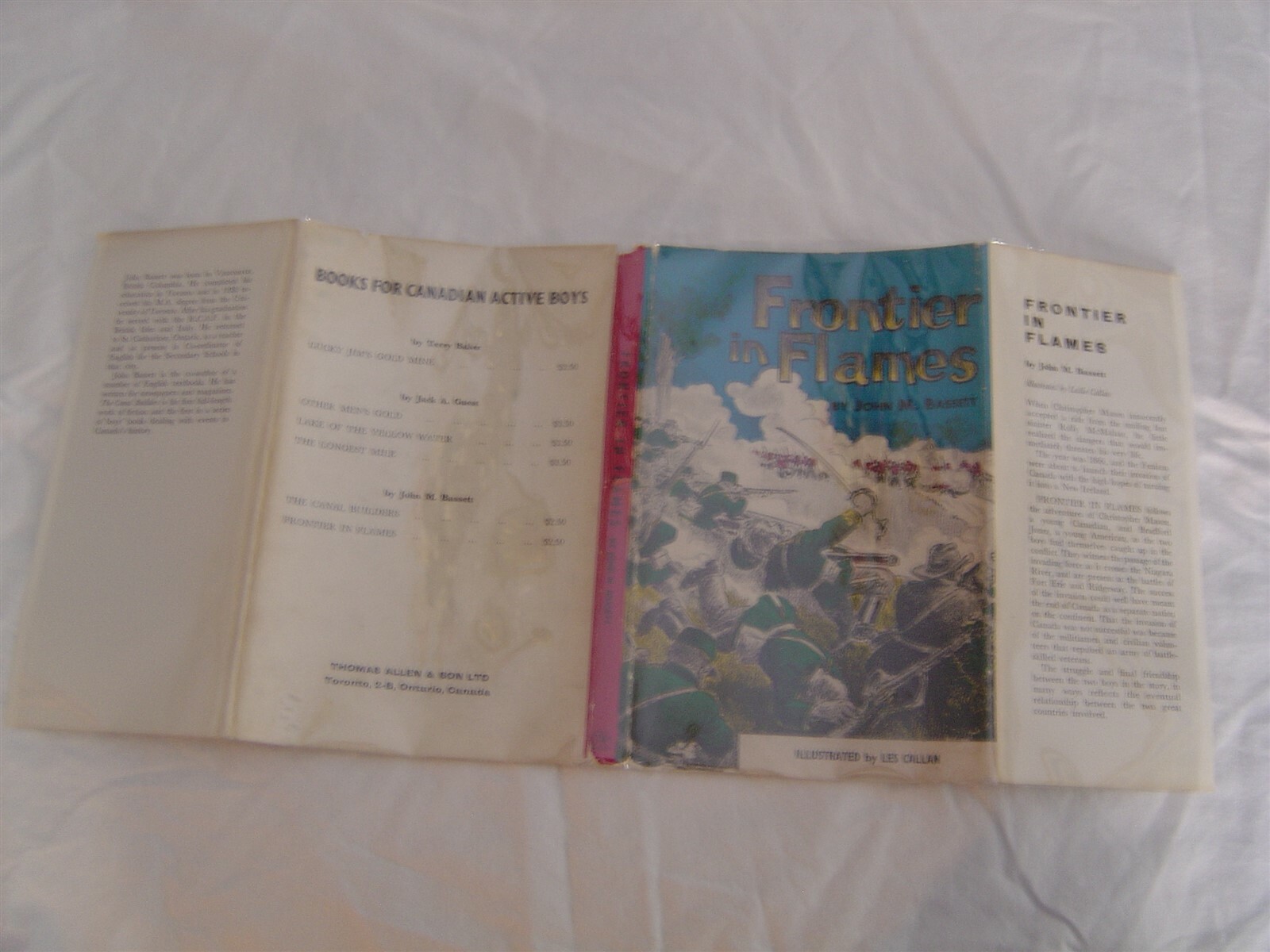 Frontier in Flames, John M. Bassett, Niagara Canada Invasion Dust Jacket, SIGNED