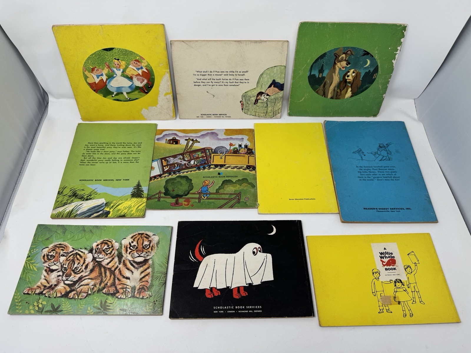10 Childrens Books VTG 60s-70s Lot Scholastic Troll Xerox Golden Press Readers