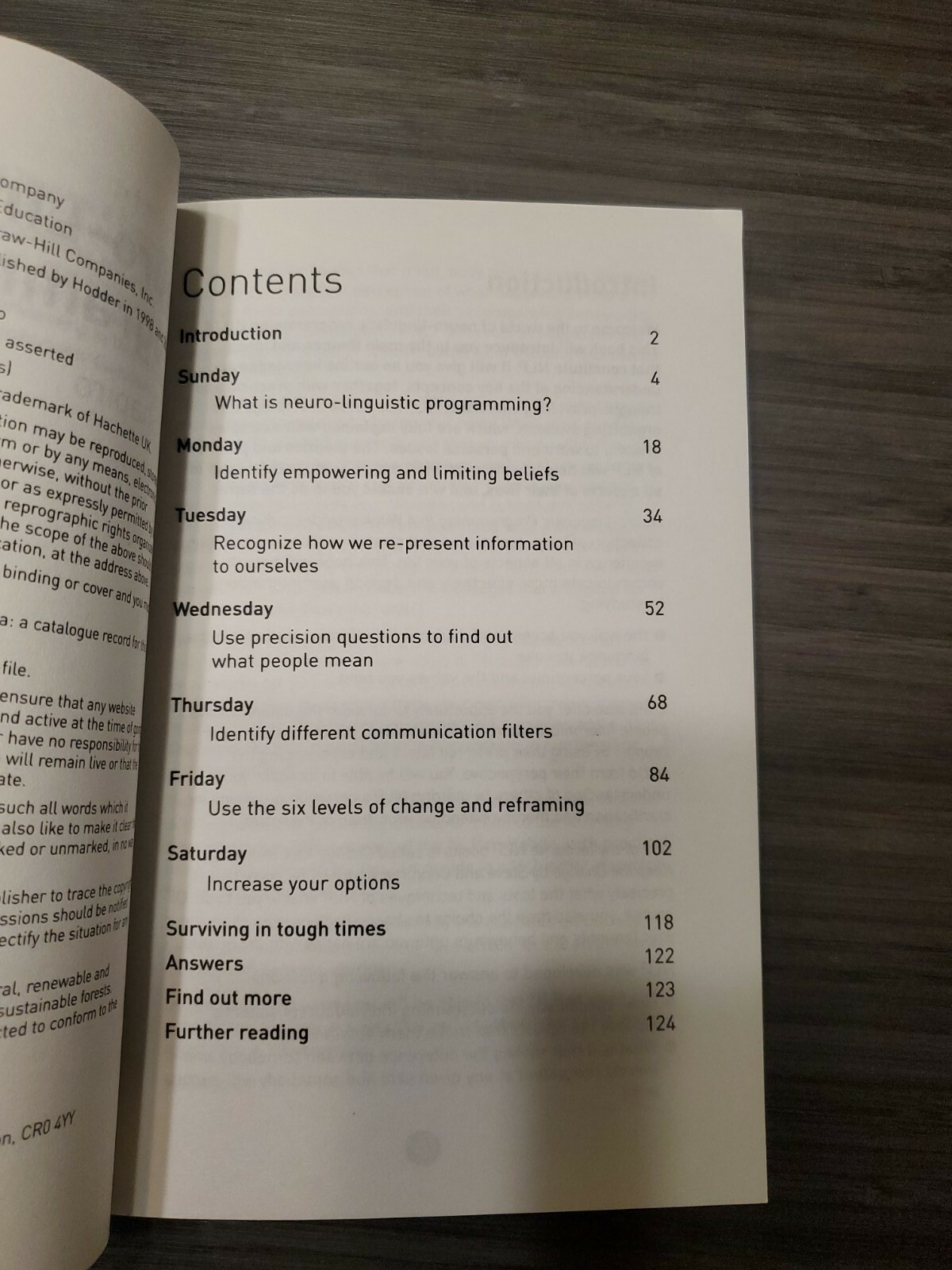 Neurolinguistic Programming in a Week: Teach Yourself by Mo Shapiro: New