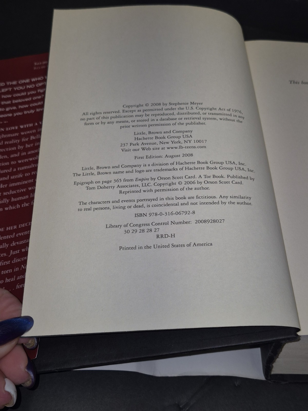 Breaking Dawn by Stephenie Meyer Hardcover First Edition Later Printing w/ DJ